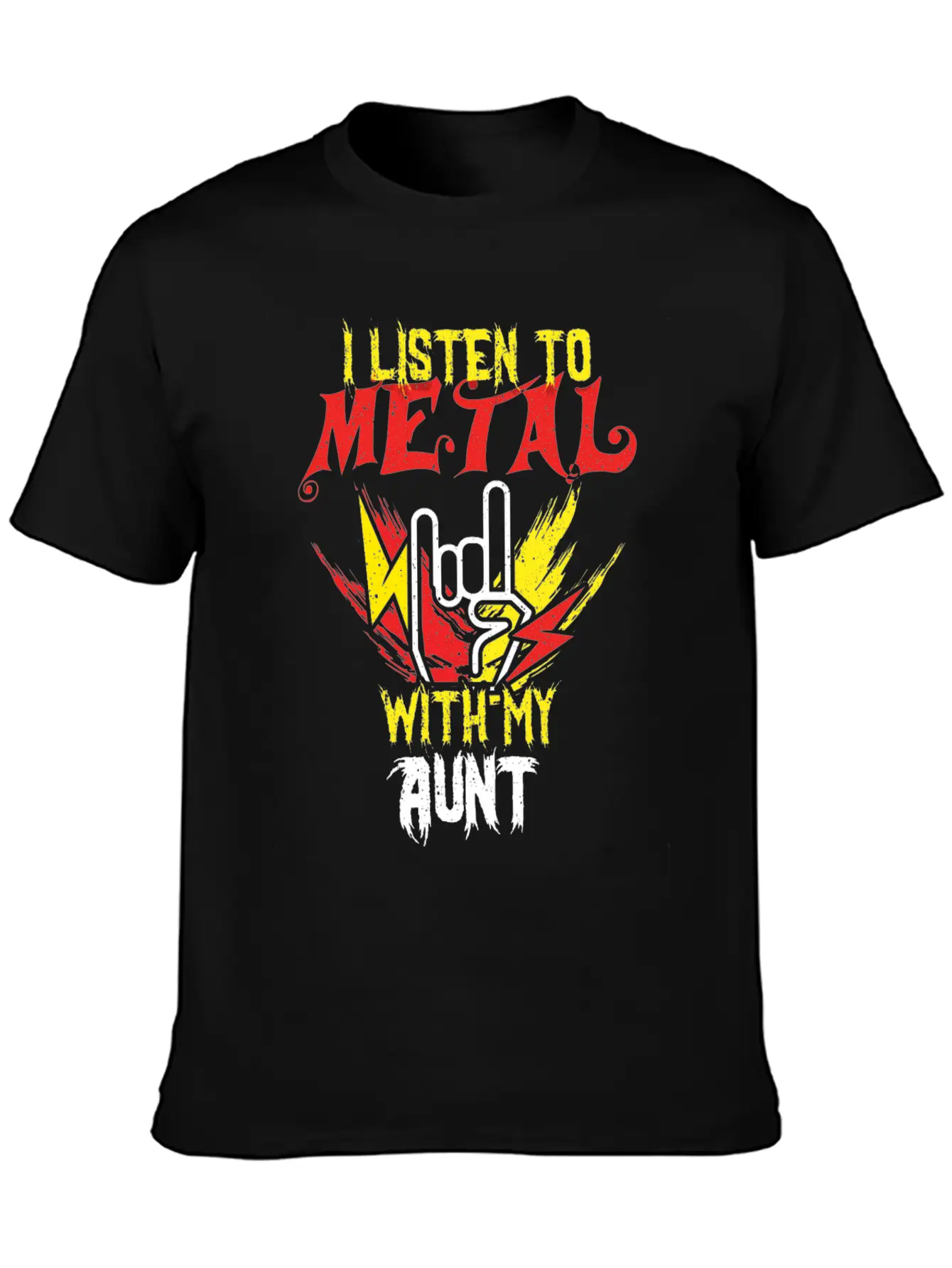 Metal With Aunt Metal Kid Music Lover Rocker Classic Cotton Tee – Unisex Comfort For Any Season