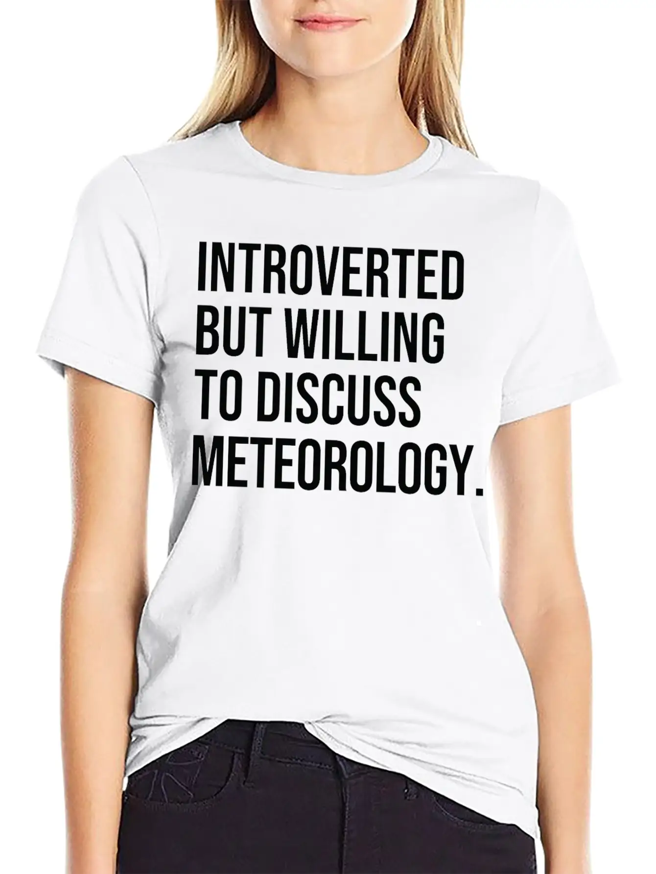 Meteorology Funny Introverted Meteorologist Saying Casual Graphic T-Shirt – Simple And Comfortable Daily Wear
