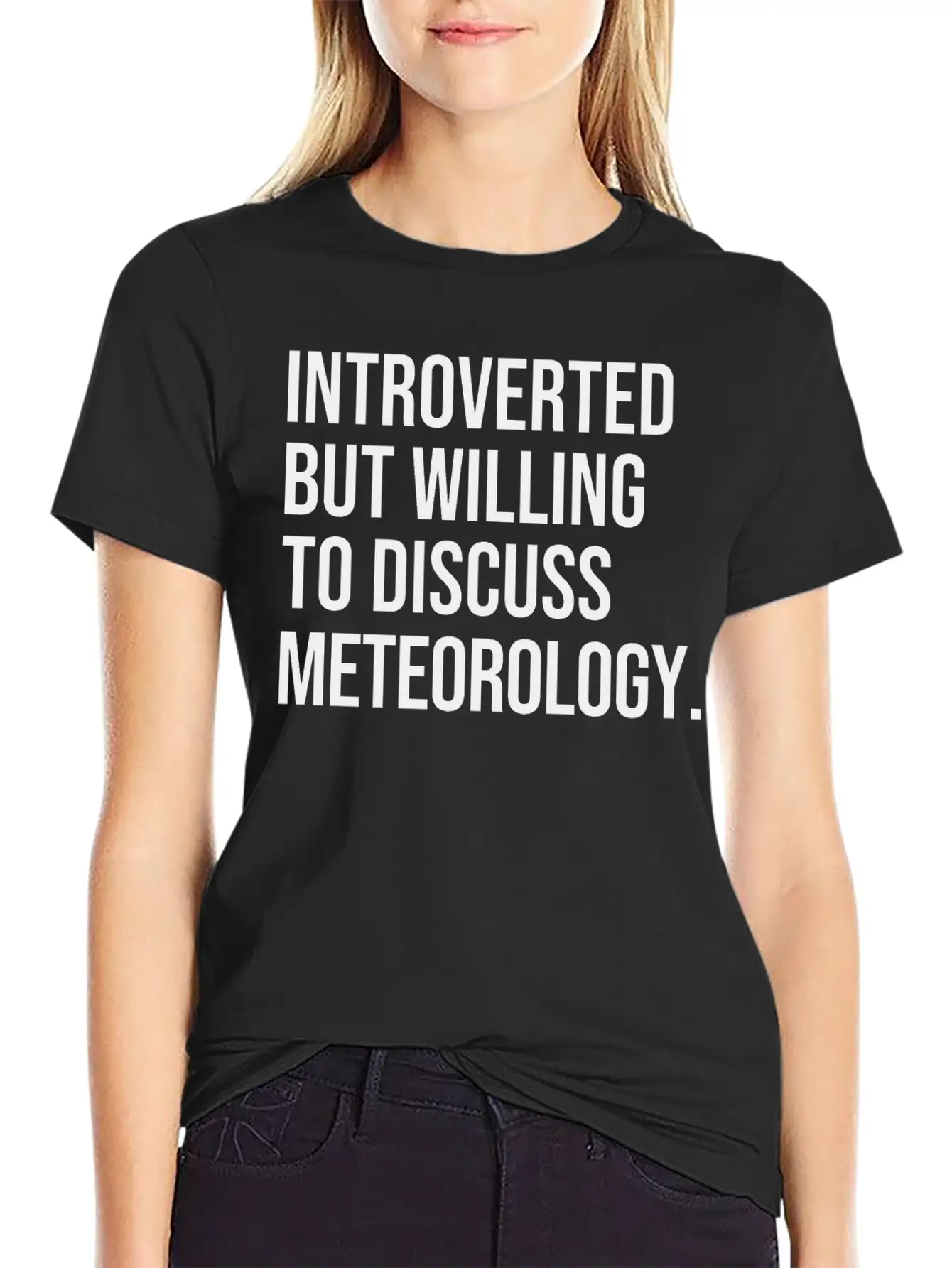 Meteorology Funny Introverted Meteorologist Saying Casual Graphic T-Shirt – Simple And Comfortable Daily Wear