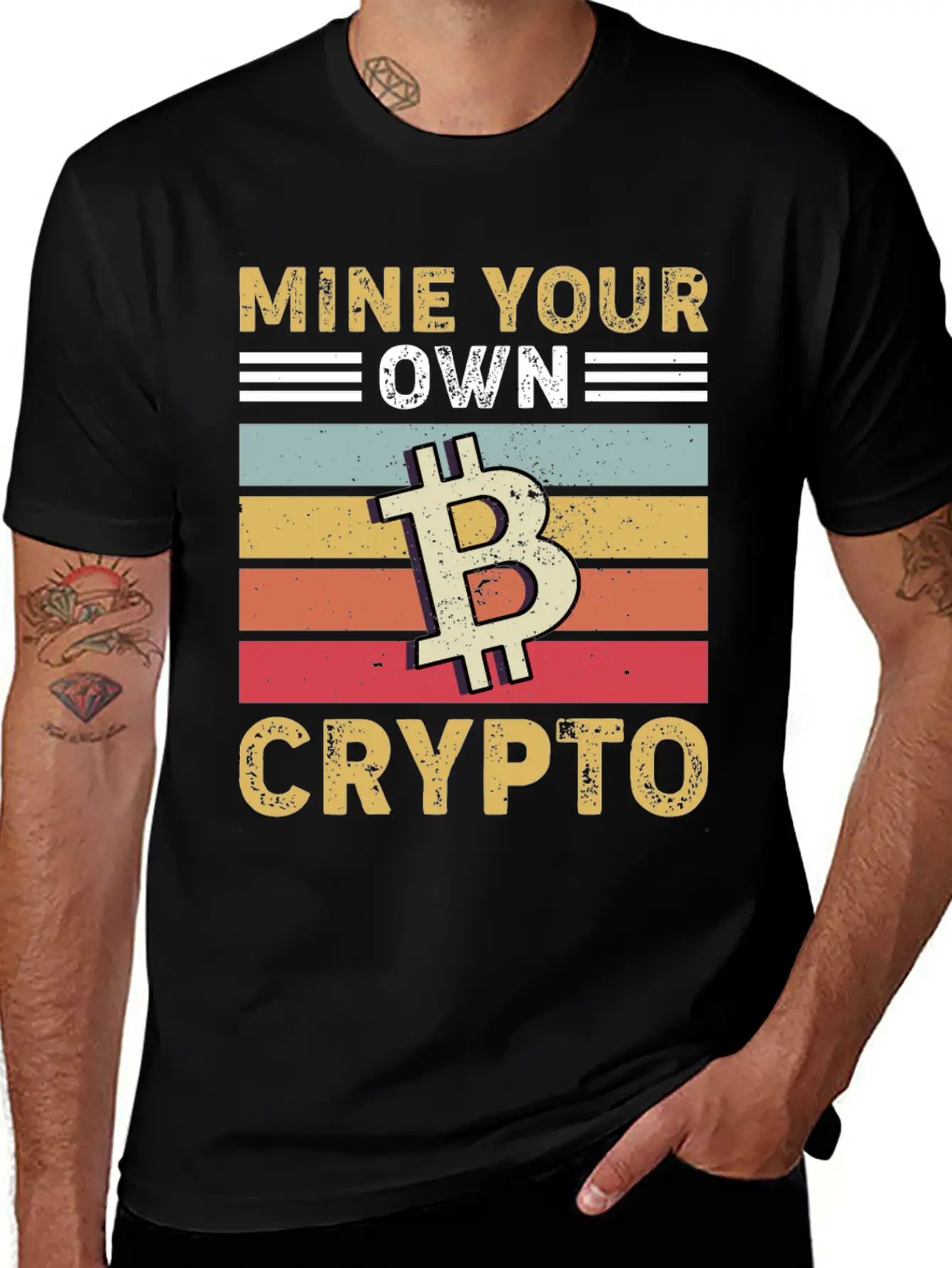 Mind Your Own Crypto, Bitcoin Casual Graphic T-Shirt – Simple And Comfortable Daily Wear