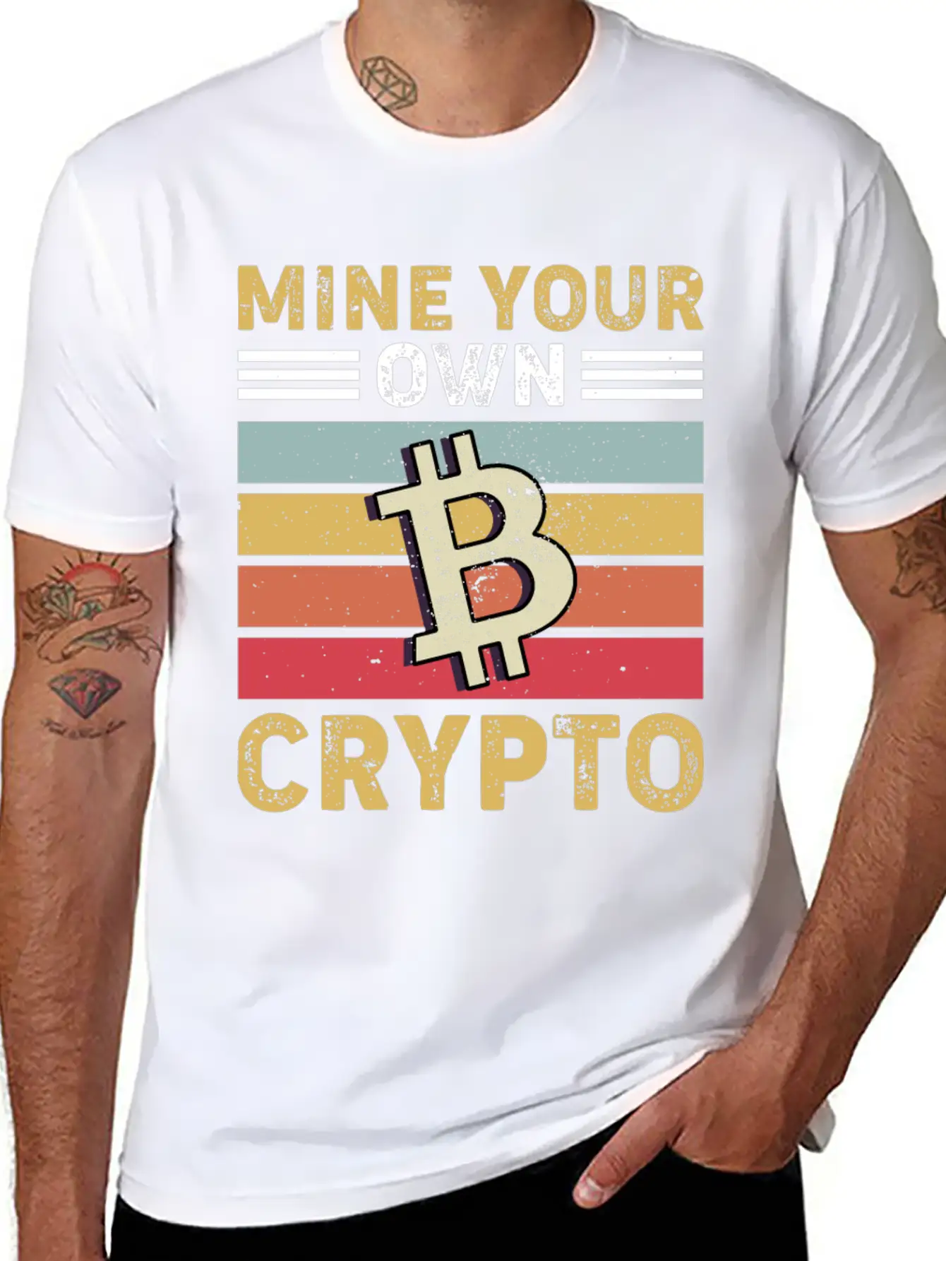 Mind Your Own Crypto, Bitcoin Casual Graphic T-Shirt – Simple And Comfortable Daily Wear