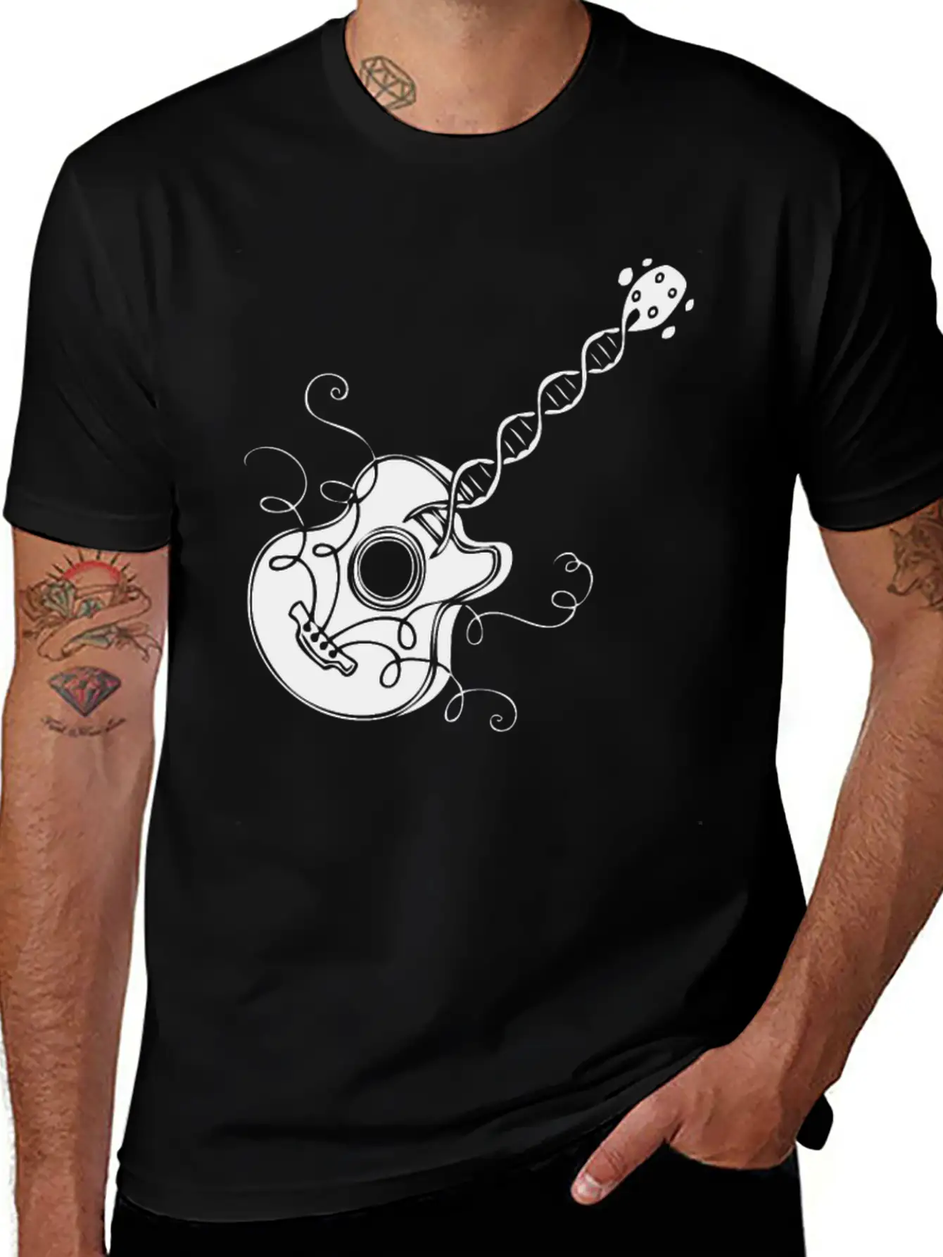Music In The DNA Casual Graphic T-Shirt – Simple And Comfortable Daily Wear