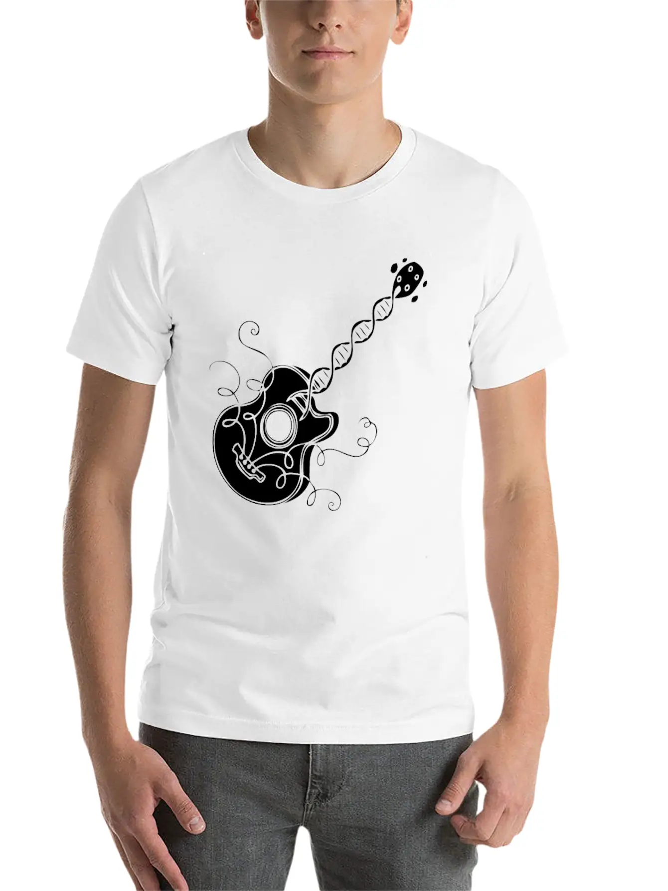Music In The DNA Casual Graphic T-Shirt – Simple And Comfortable Daily Wear