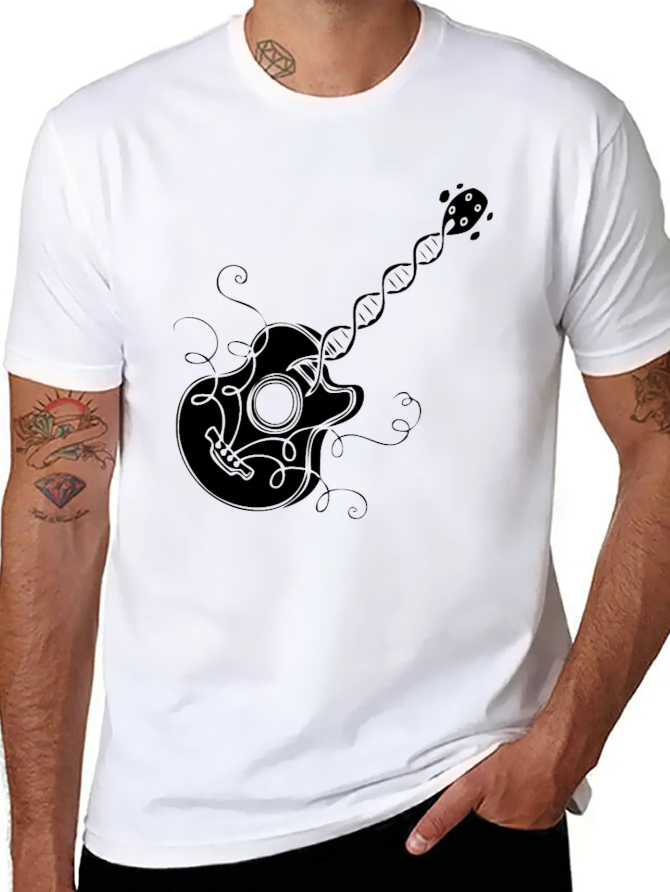 Music In The DNA Casual Graphic T-Shirt – Simple And Comfortable Daily Wear