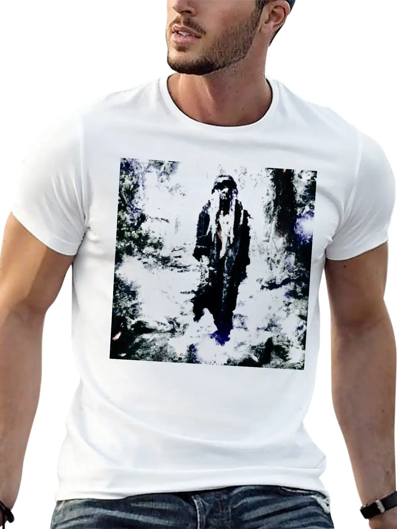Mysterious Hooded Figure In Enchanted Forest Classic Cotton Tee – Unisex Comfort For Any Season