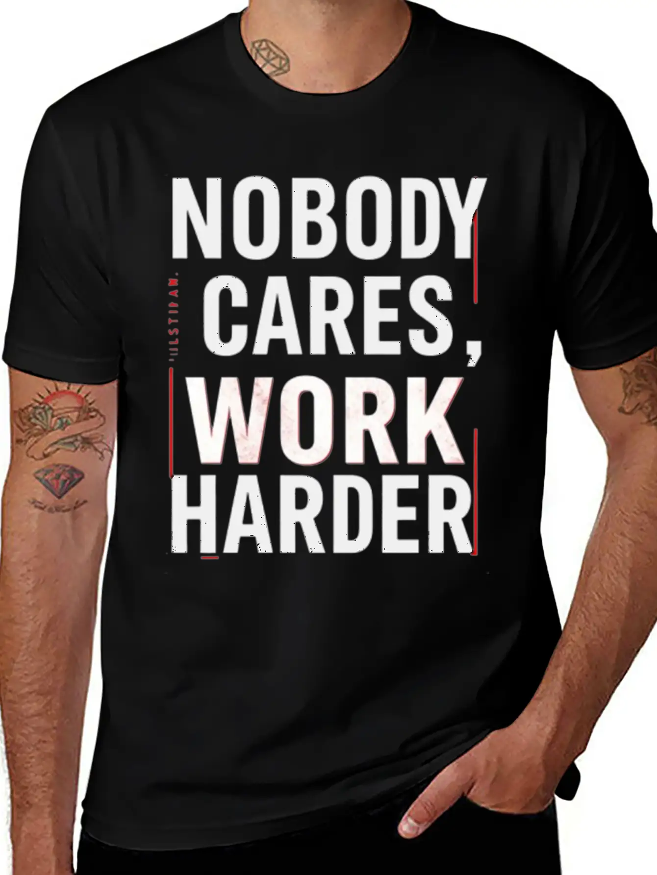 Nobody Cares, Work Harder Classic Cotton Tee – Unisex Comfort For Any Season