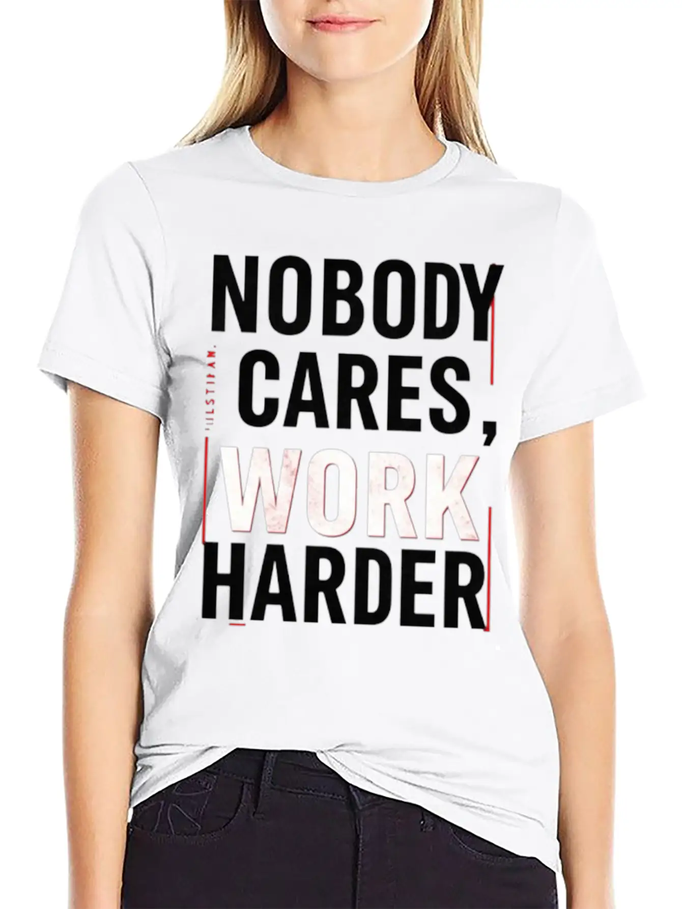 Nobody Cares, Work Harder Classic Cotton Tee – Unisex Comfort For Any Season