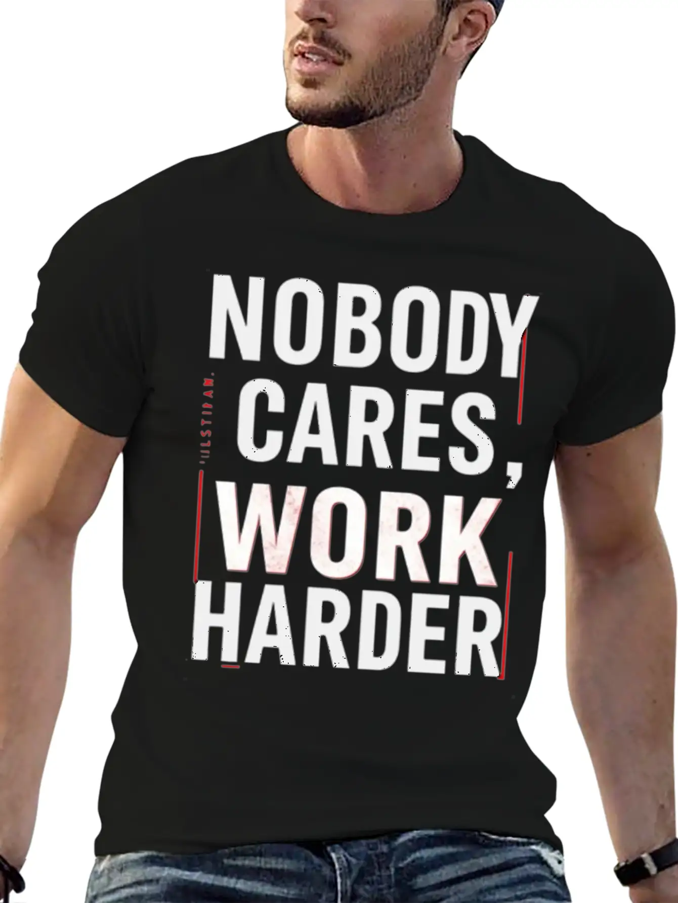 Nobody Cares, Work Harder Classic Cotton Tee – Unisex Comfort For Any Season
