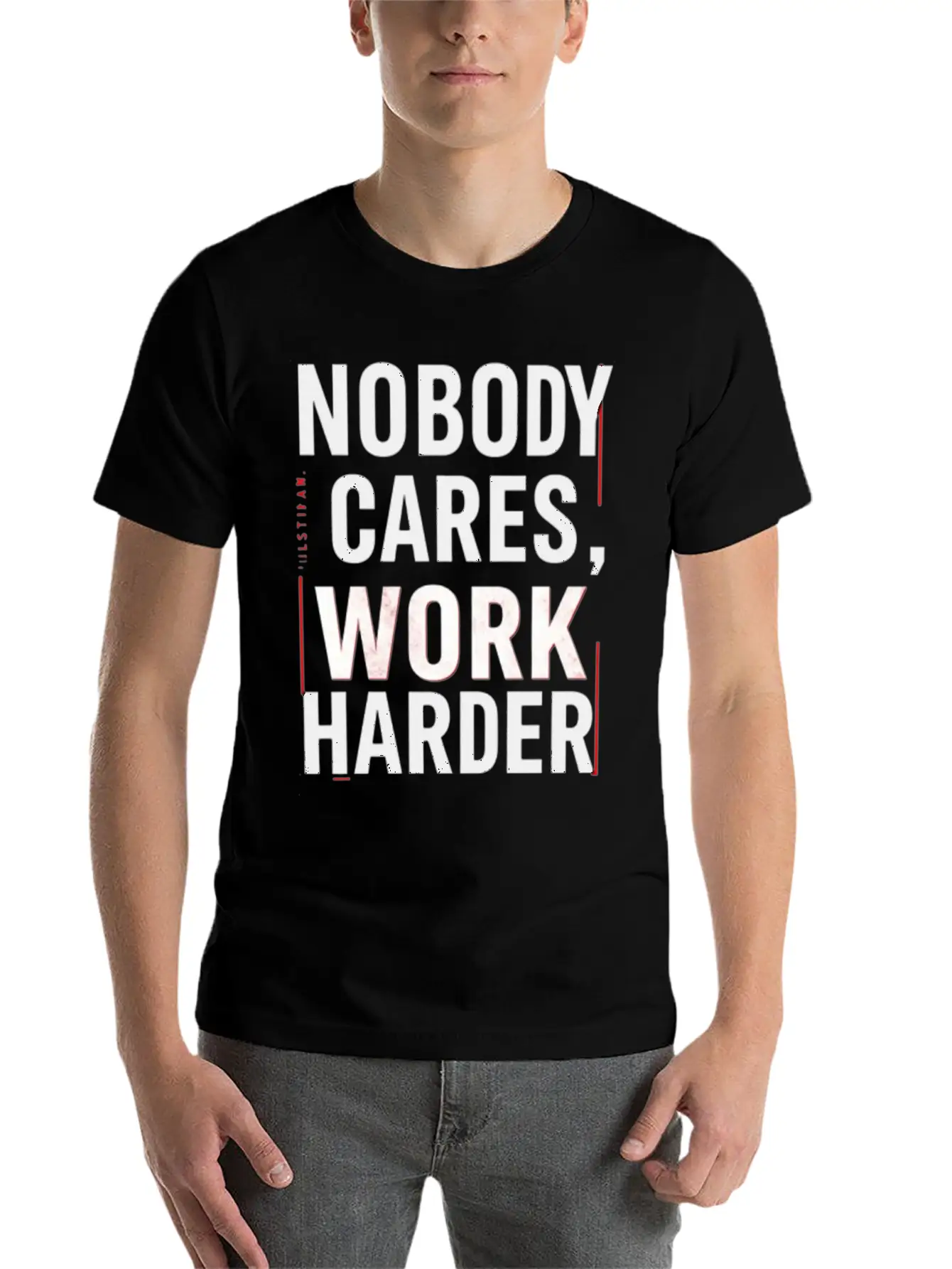 Nobody Cares, Work Harder Classic Cotton Tee – Unisex Comfort For Any Season