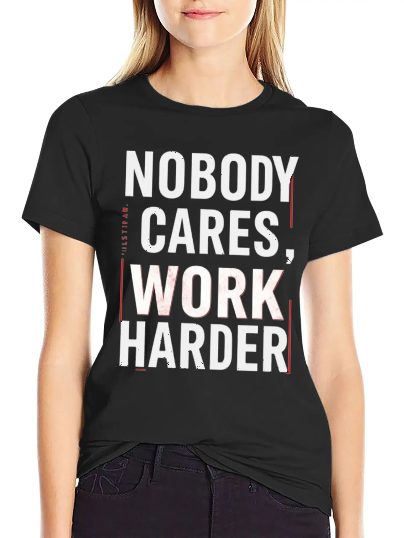 Nobody Cares, Work Harder Classic Cotton Tee – Unisex Comfort For Any Season