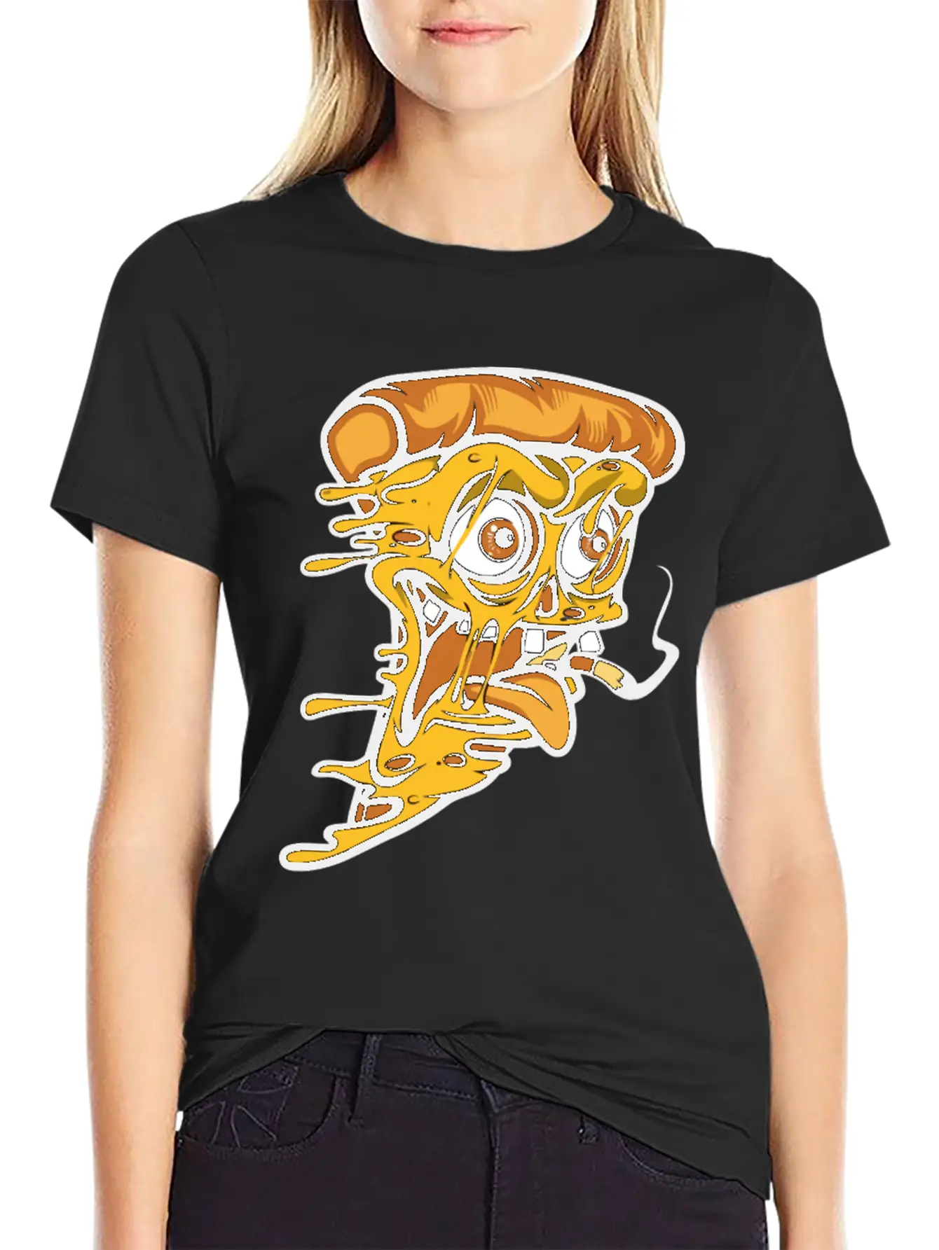 Pizza Smoking Unisex Short Sleeve Soft Cotton T-Shirt – Casual Everyday Wear