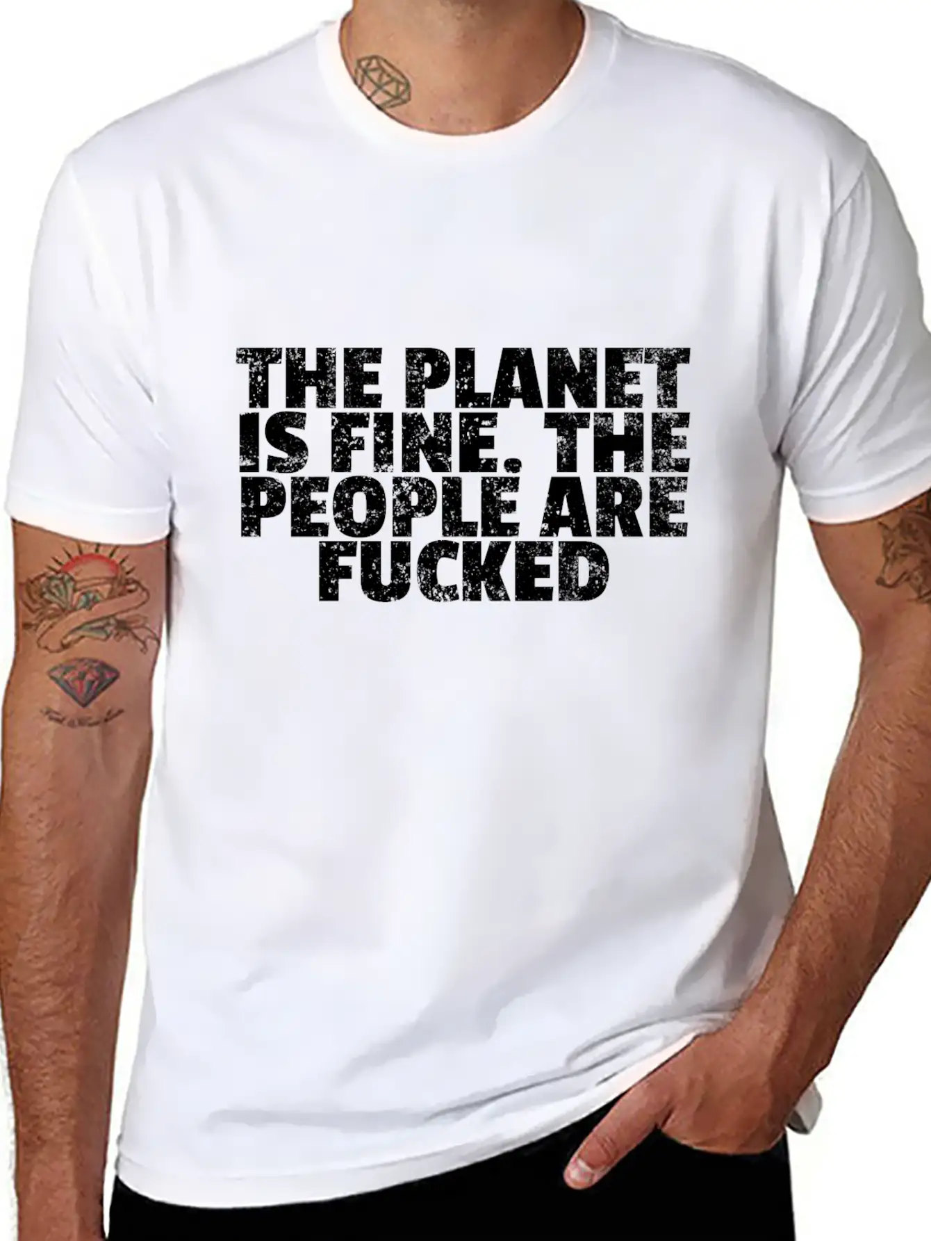 Planet Quote Classic Cotton Tee – Unisex Comfort For Any Season