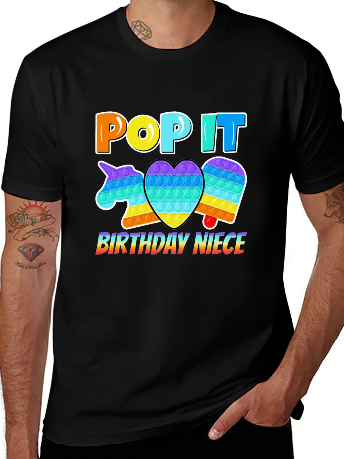 Pop It Birthday Niece Poppin Birthday Essential Unisex Summer Tee – Soft Cotton Casual Fit