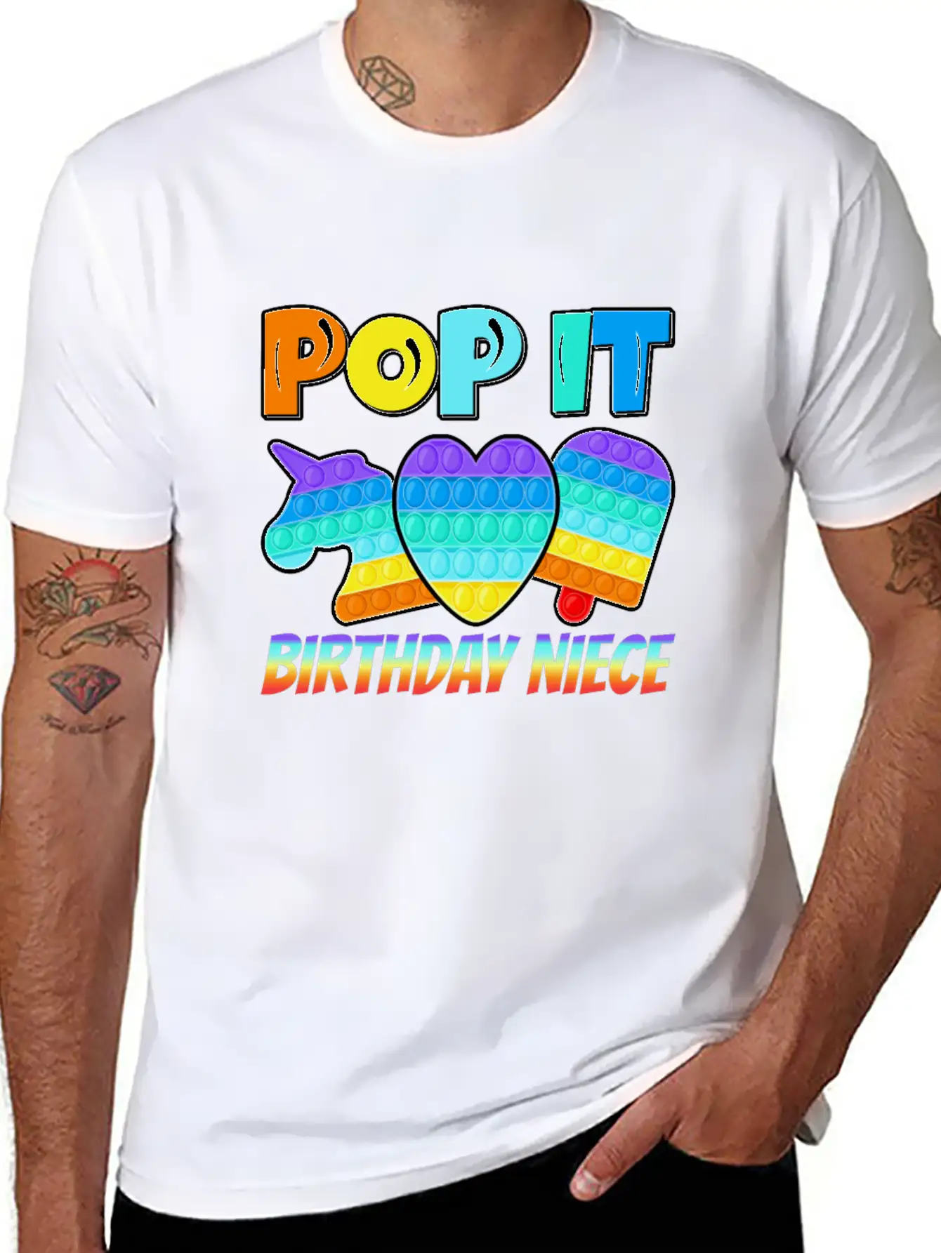 Pop It Birthday Niece Poppin Birthday Essential Unisex Summer Tee – Soft Cotton Casual Fit