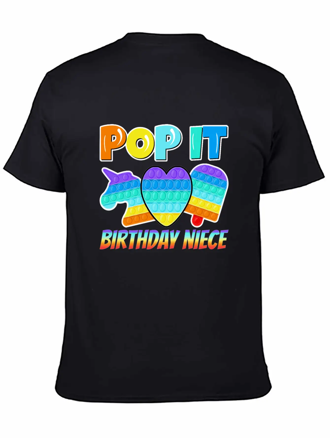 Pop It Birthday Niece Poppin Birthday Essential Unisex Summer Tee – Soft Cotton Casual Fit