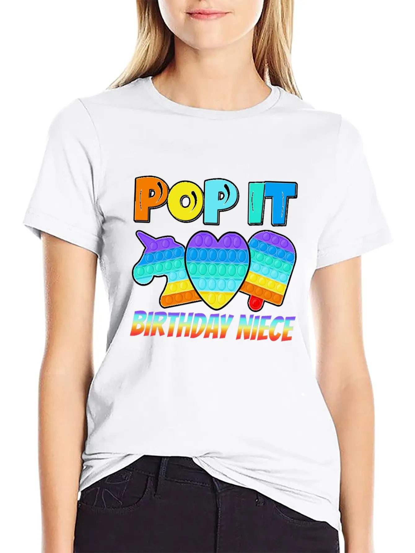 Pop It Birthday Niece Poppin Birthday Essential Unisex Summer Tee – Soft Cotton Casual Fit