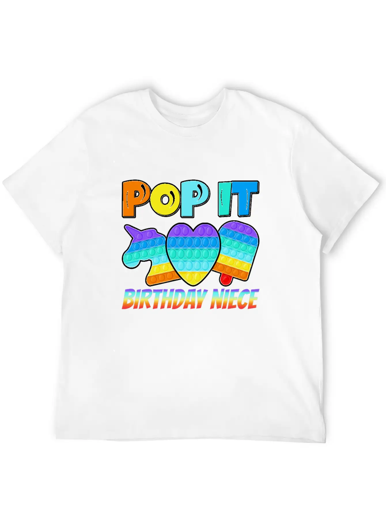 Pop It Birthday Niece Poppin Birthday Essential Unisex Summer Tee – Soft Cotton Casual Fit