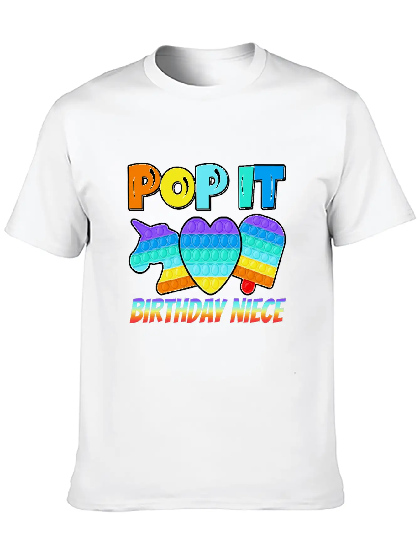 Pop It Birthday Niece Poppin Birthday Essential Unisex Summer Tee – Soft Cotton Casual Fit