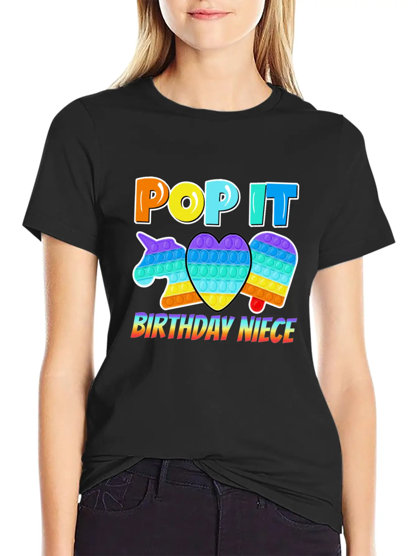 Pop It Birthday Niece Poppin Birthday Essential Unisex Summer Tee – Soft Cotton Casual Fit