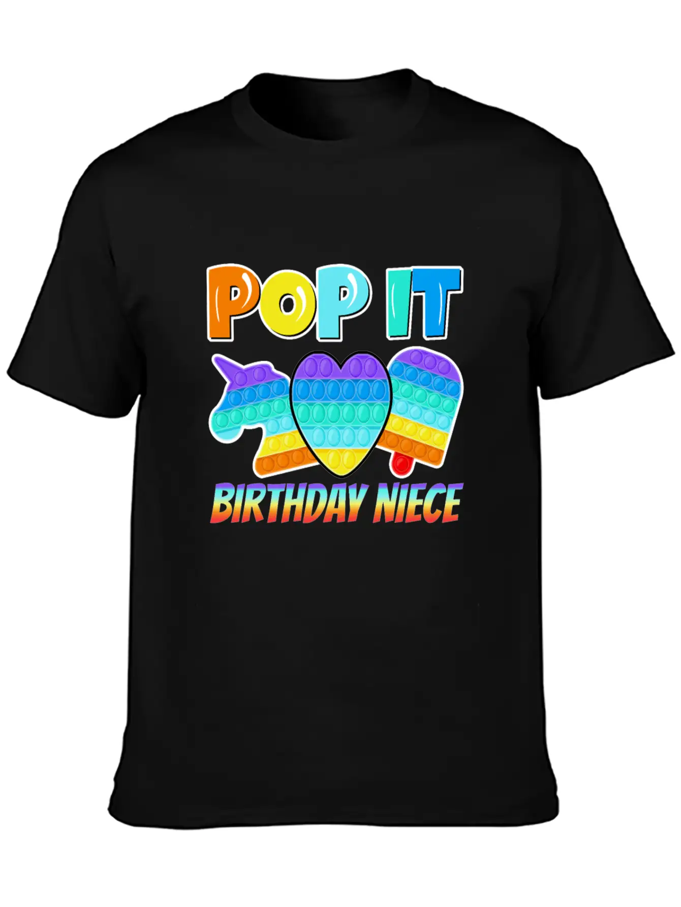 Pop It Birthday Niece Poppin Birthday Essential Unisex Summer Tee – Soft Cotton Casual Fit