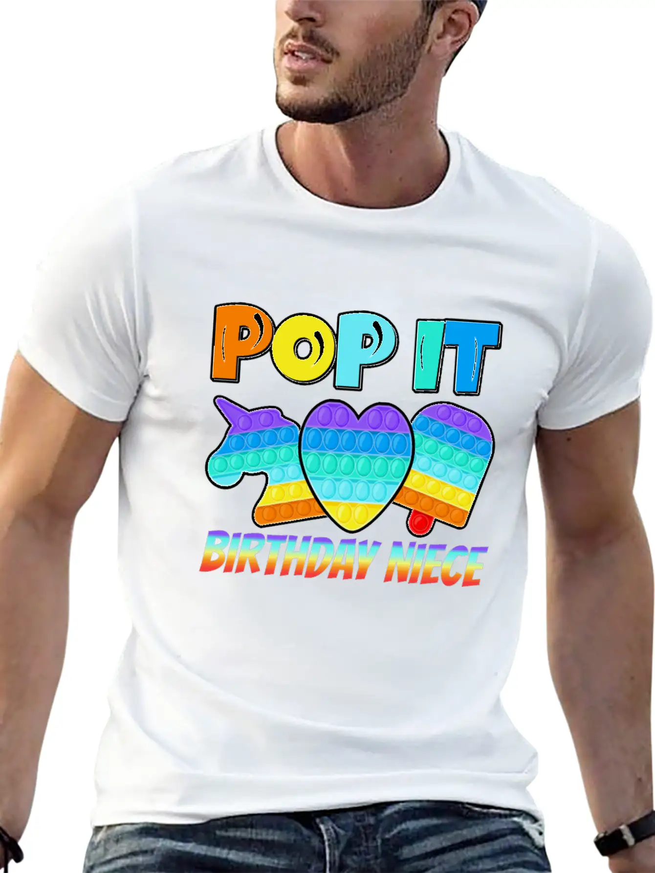 Pop It Birthday Niece Poppin Birthday Essential Unisex Summer Tee – Soft Cotton Casual Fit