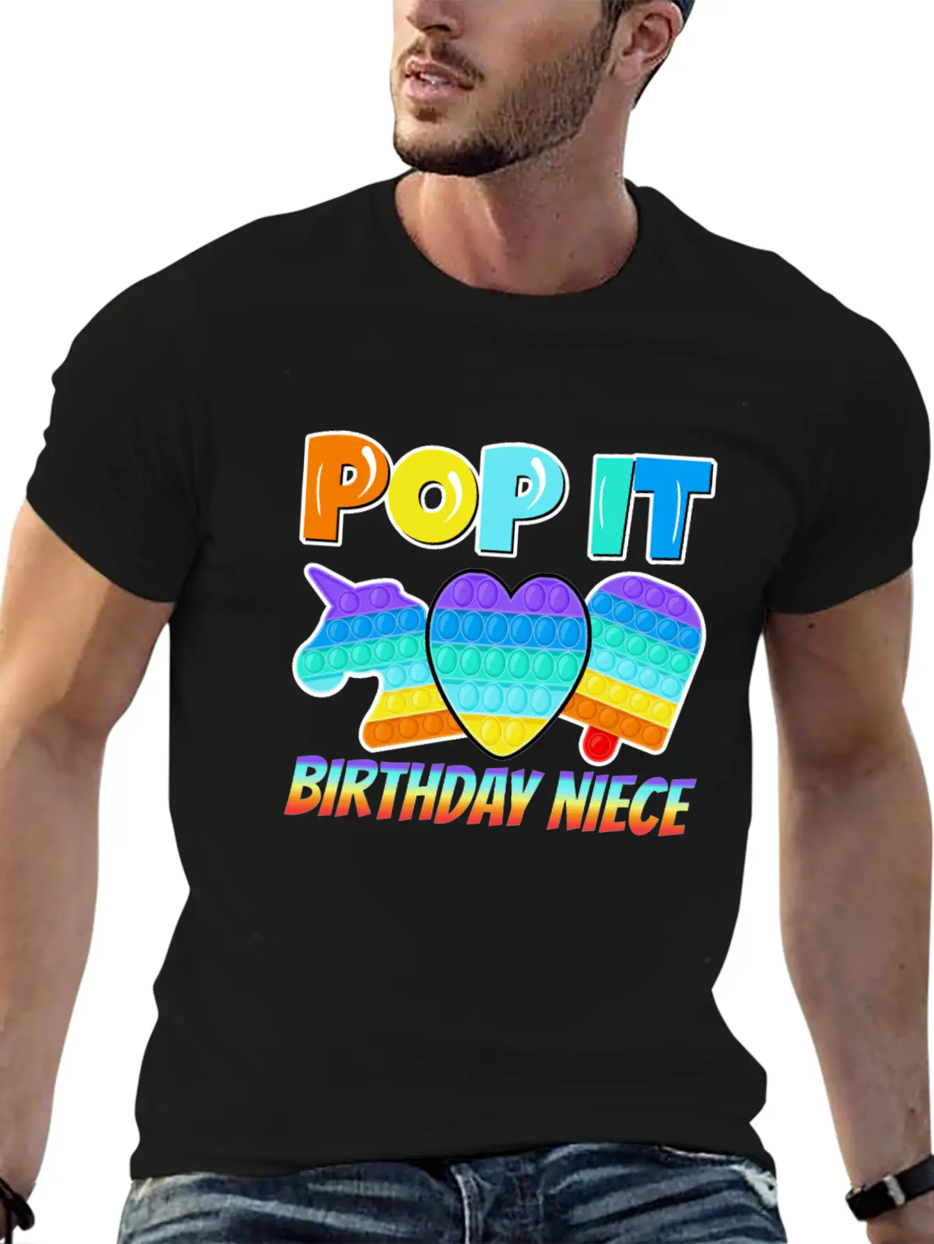 Pop It Birthday Niece Poppin Birthday Essential Unisex Summer Tee – Soft Cotton Casual Fit