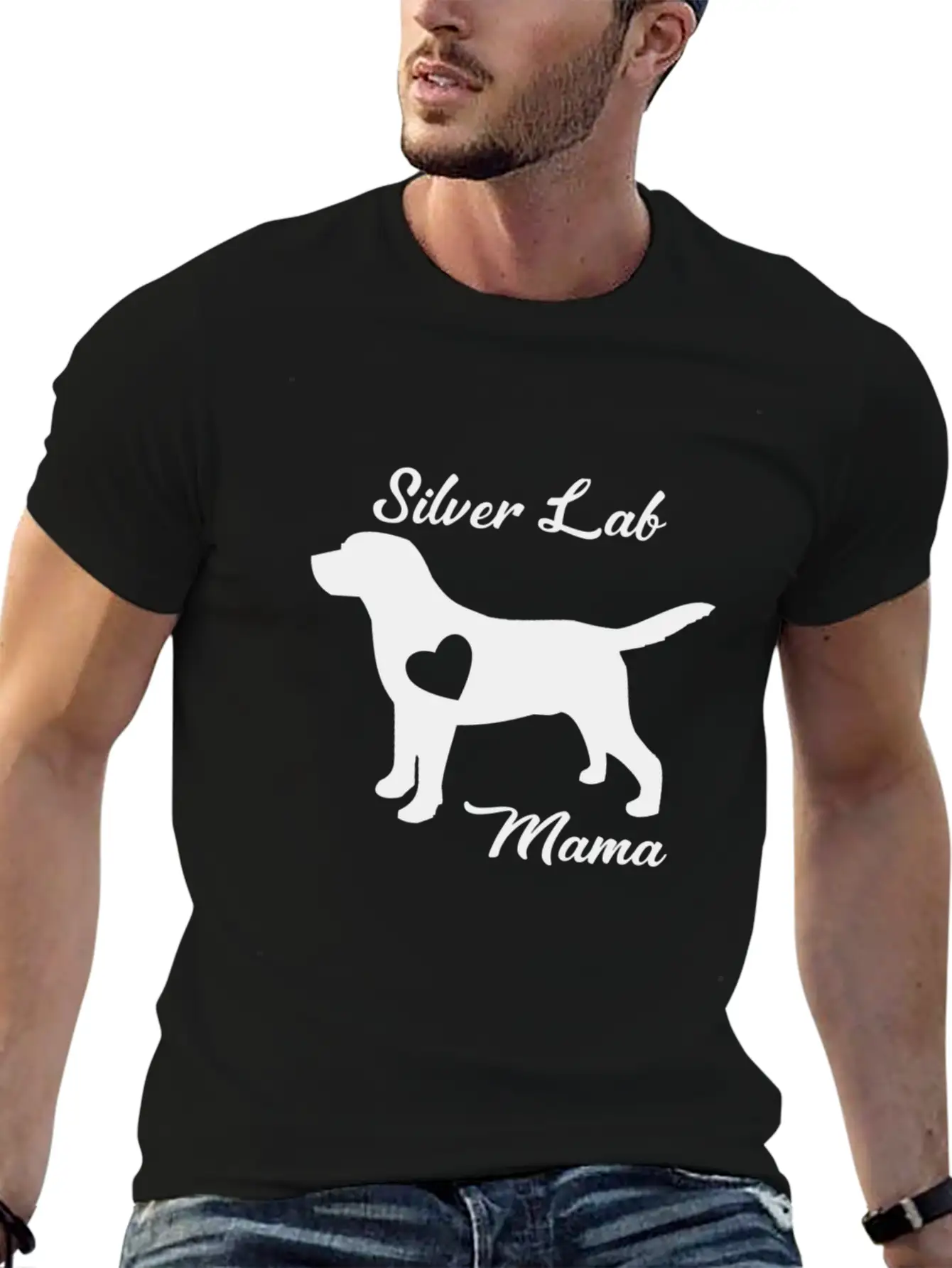 Proud Silver Lab Mama Mom Labrador Retriever For W Essential Unisex Summer Tee – Soft Cotton Casual Fit