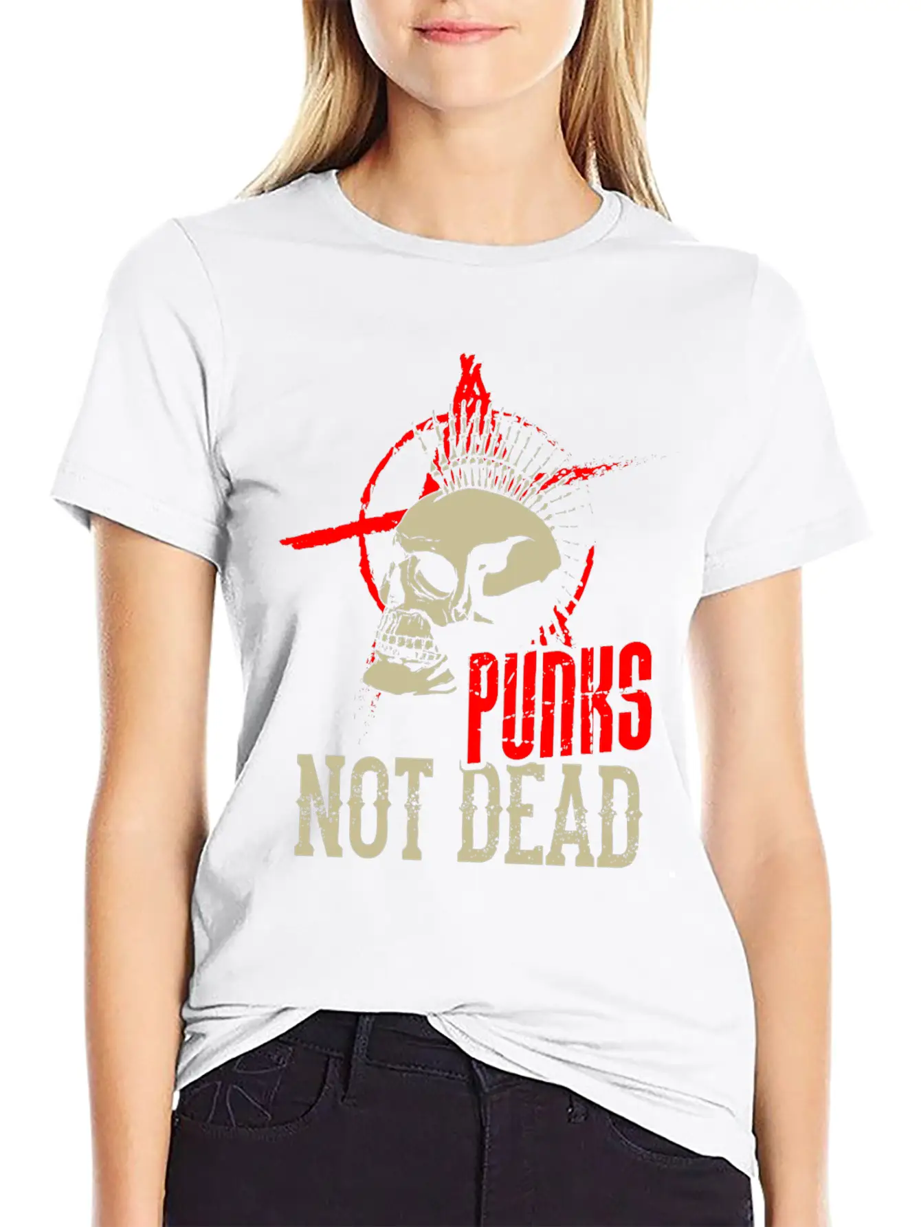Punks Not Dead Punk Skull Heavymetal Classic Cotton Tee – Unisex Comfort For Any Season