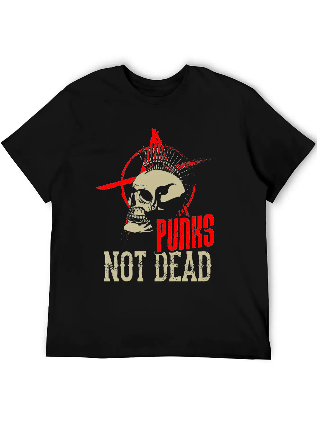 Punks Not Dead Punk Skull Heavymetal Classic Cotton Tee – Unisex Comfort For Any Season