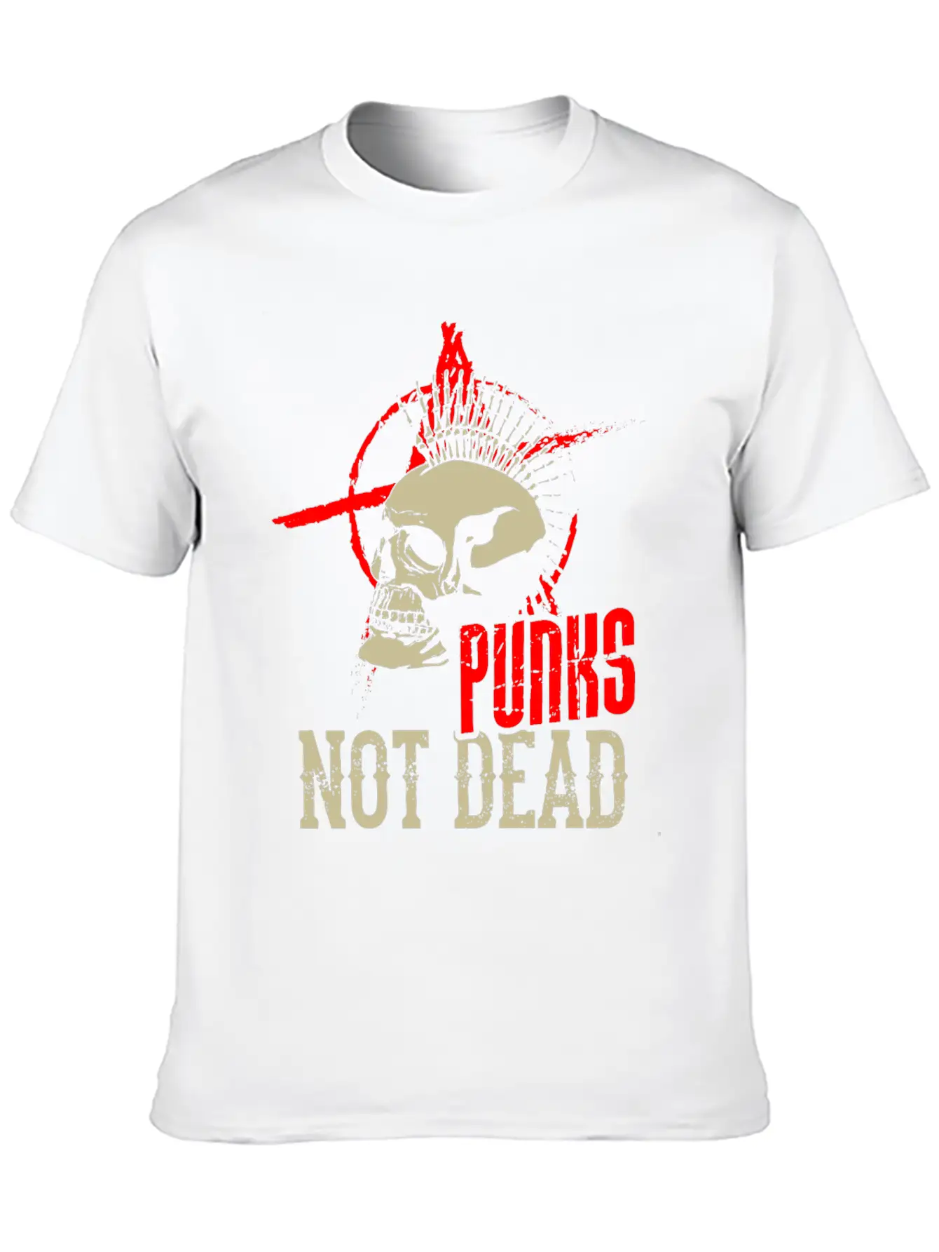 Punks Not Dead Punk Skull Heavymetal Classic Cotton Tee – Unisex Comfort For Any Season