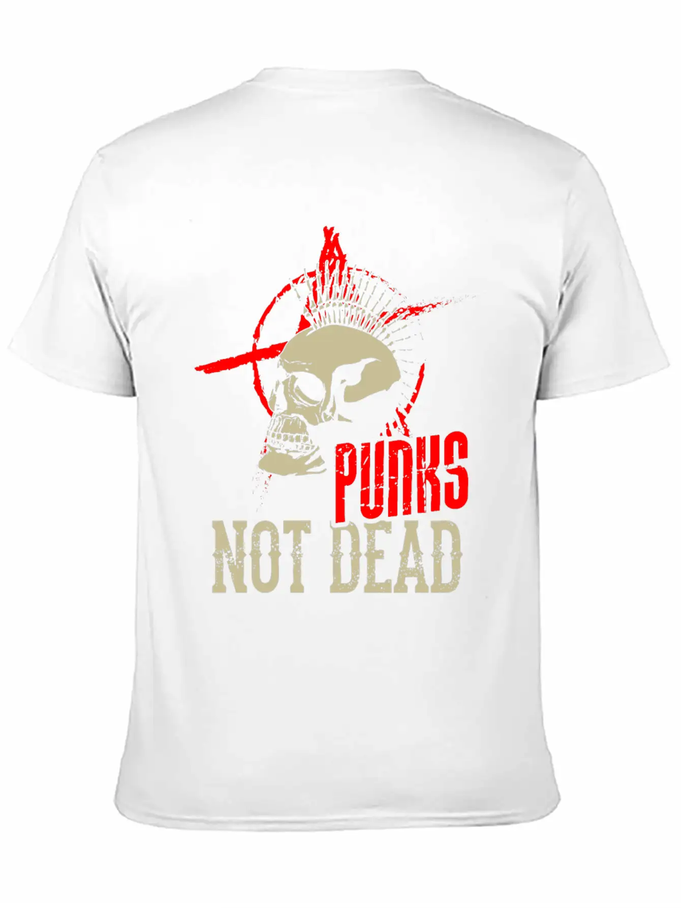 Punks Not Dead Punk Skull Heavymetal Classic Cotton Tee – Unisex Comfort For Any Season