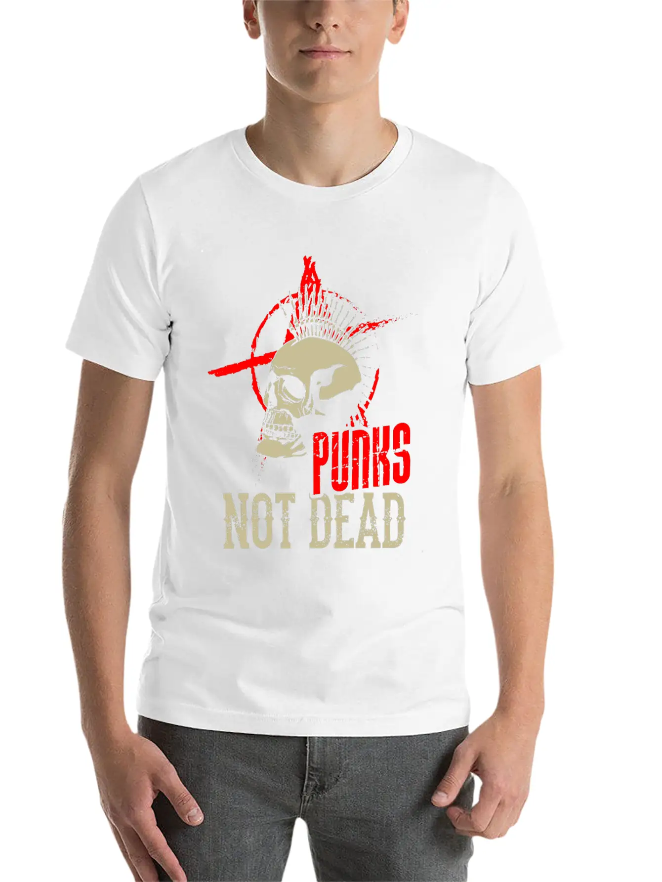 Punks Not Dead Punk Skull Heavymetal Classic Cotton Tee – Unisex Comfort For Any Season