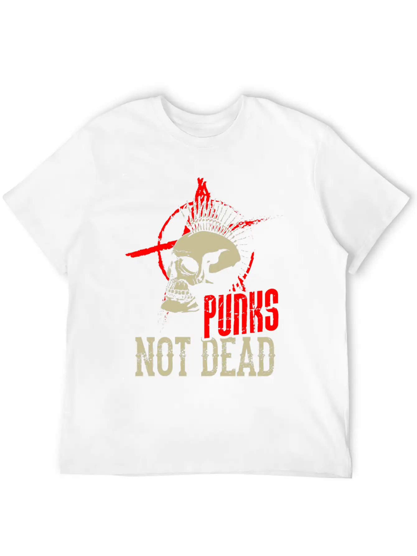 Punks Not Dead Punk Skull Heavymetal Classic Cotton Tee – Unisex Comfort For Any Season