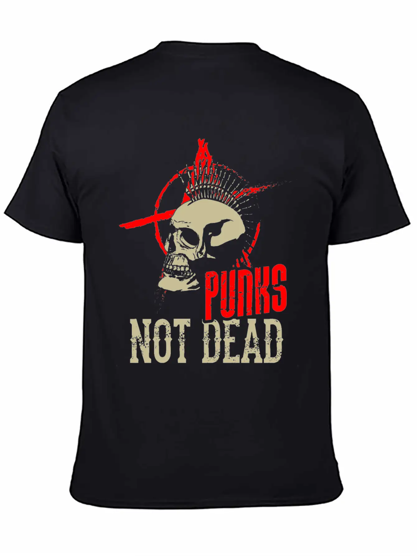 Punks Not Dead Punk Skull Heavymetal Classic Cotton Tee – Unisex Comfort For Any Season