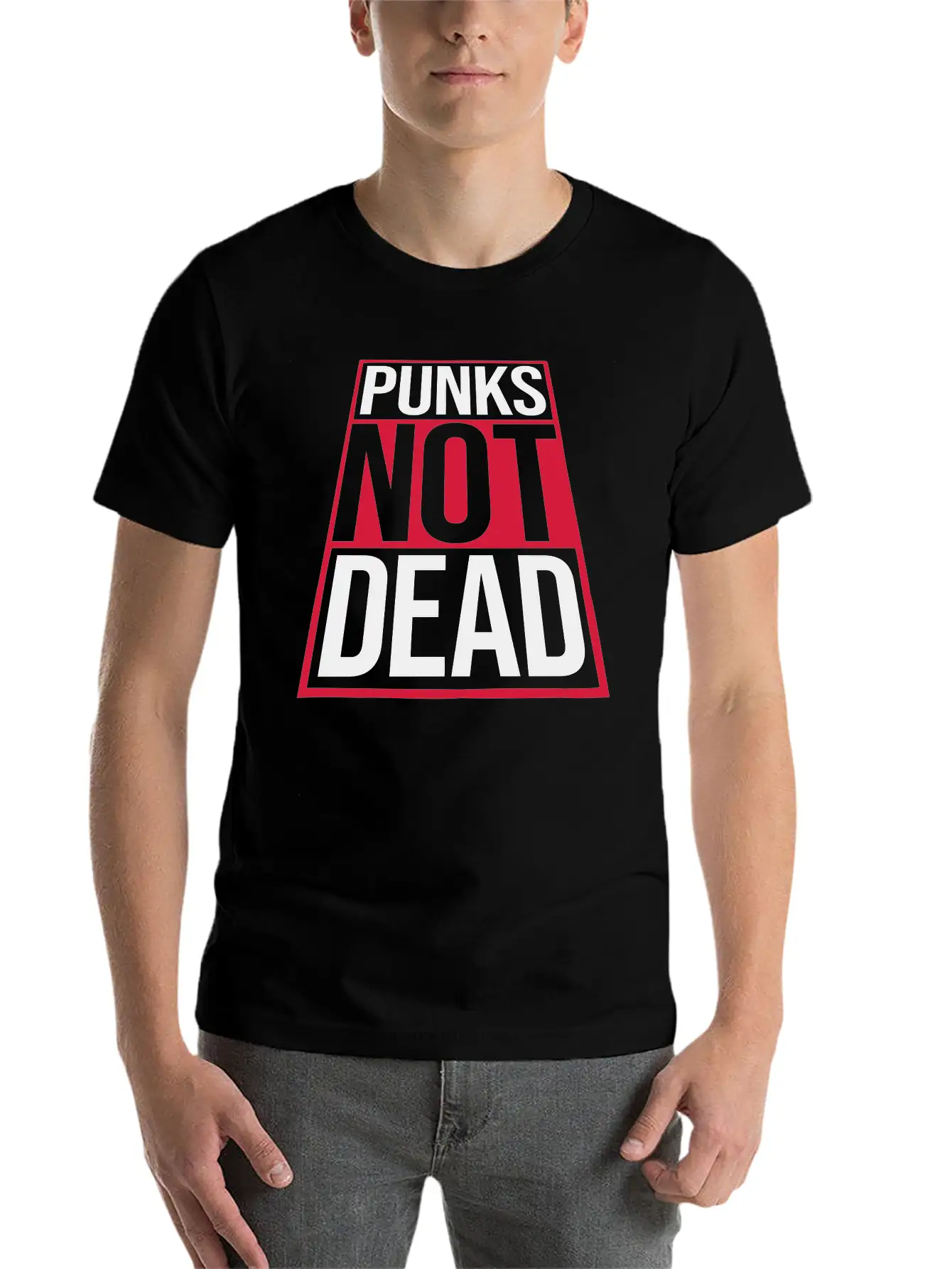 Punks Not Dead Quote Casual Graphic T-Shirt – Simple And Comfortable Daily Wear