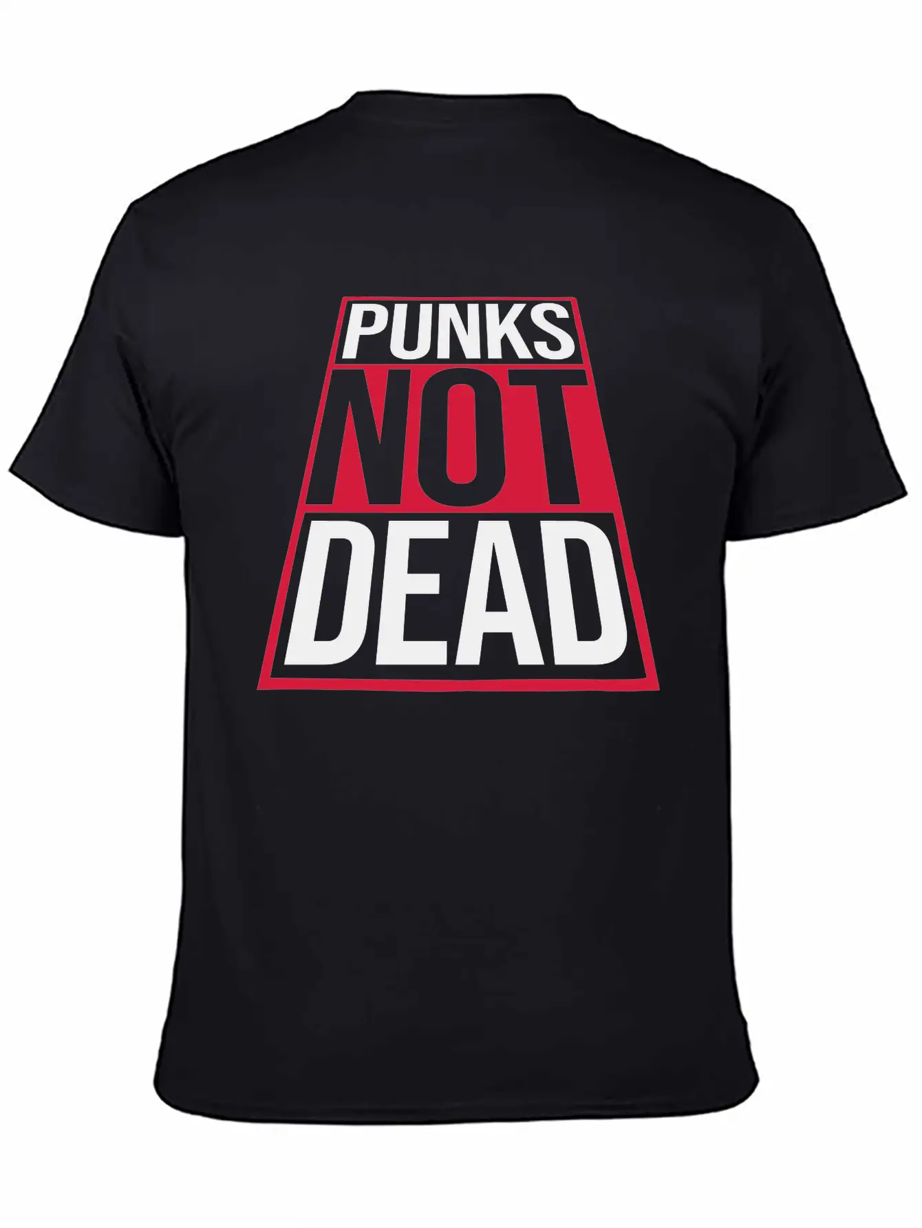 Punks Not Dead Quote Casual Graphic T-Shirt – Simple And Comfortable Daily Wear