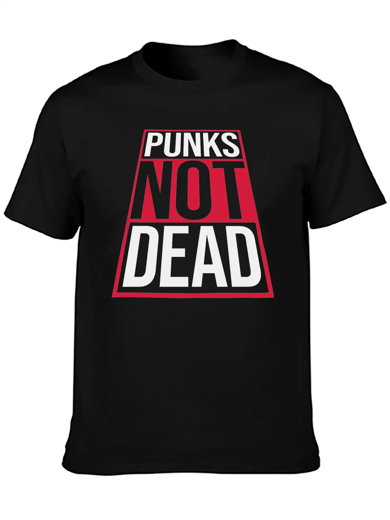 Punks Not Dead Quote Casual Graphic T-Shirt – Simple And Comfortable Daily Wear
