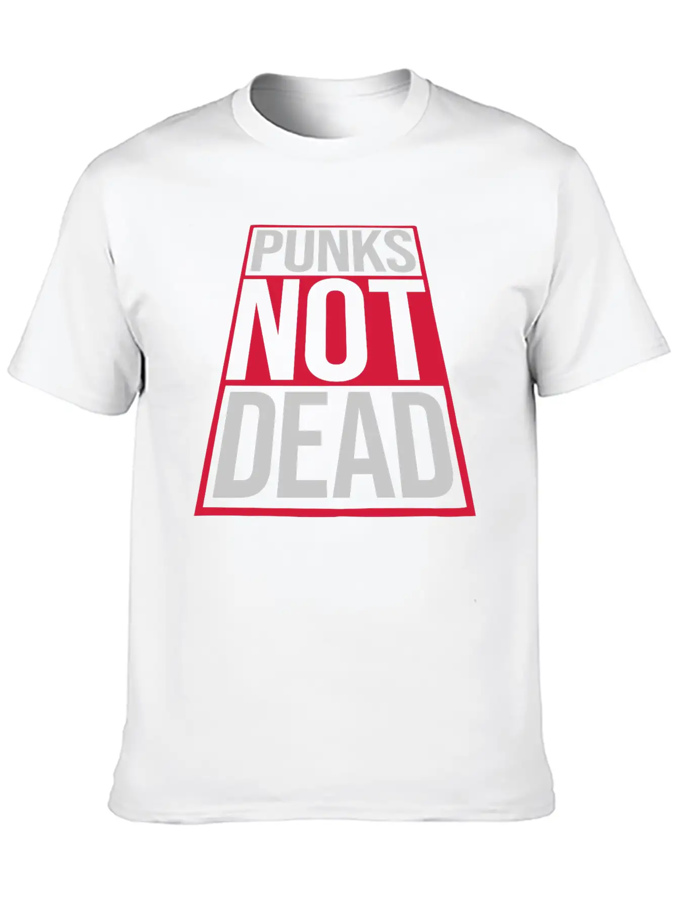 Punks Not Dead Quote Casual Graphic T-Shirt – Simple And Comfortable Daily Wear
