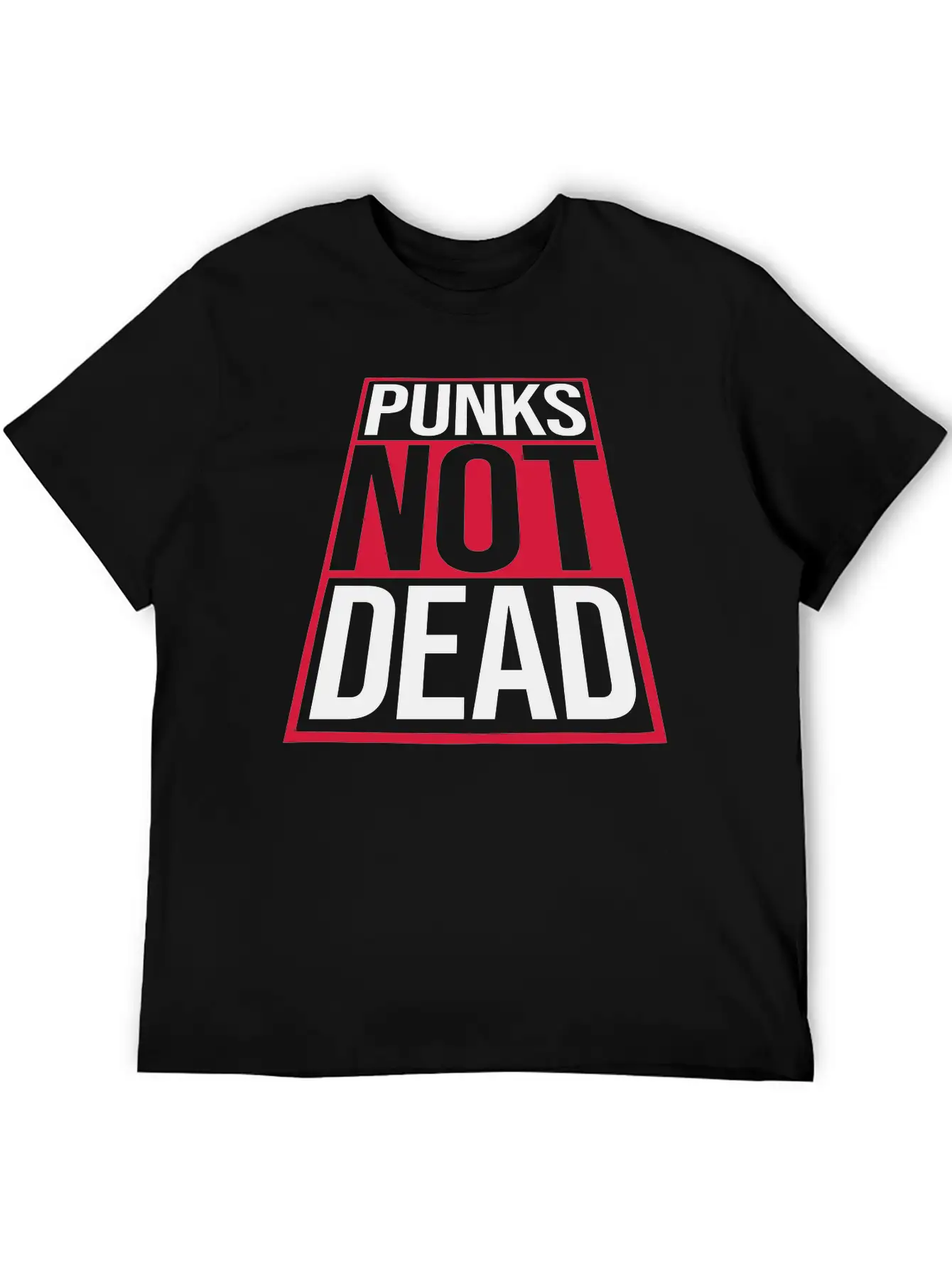 Punks Not Dead Quote Casual Graphic T-Shirt – Simple And Comfortable Daily Wear