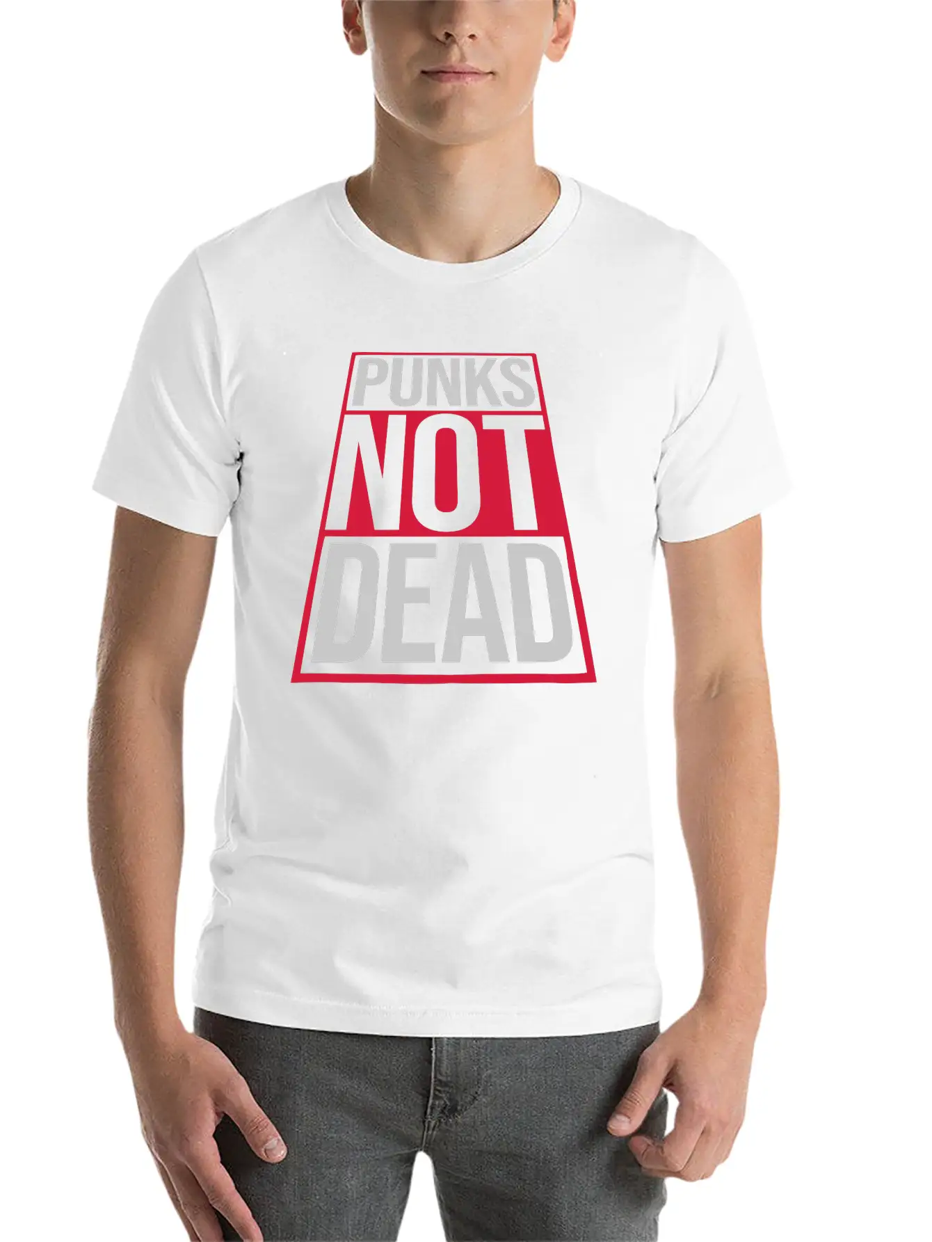 Punks Not Dead Quote Casual Graphic T-Shirt – Simple And Comfortable Daily Wear
