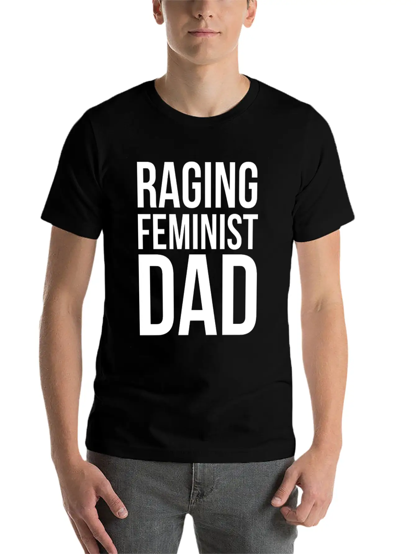 Raging Feminist Dad Classic Cotton Tee – Unisex Comfort For Any Season