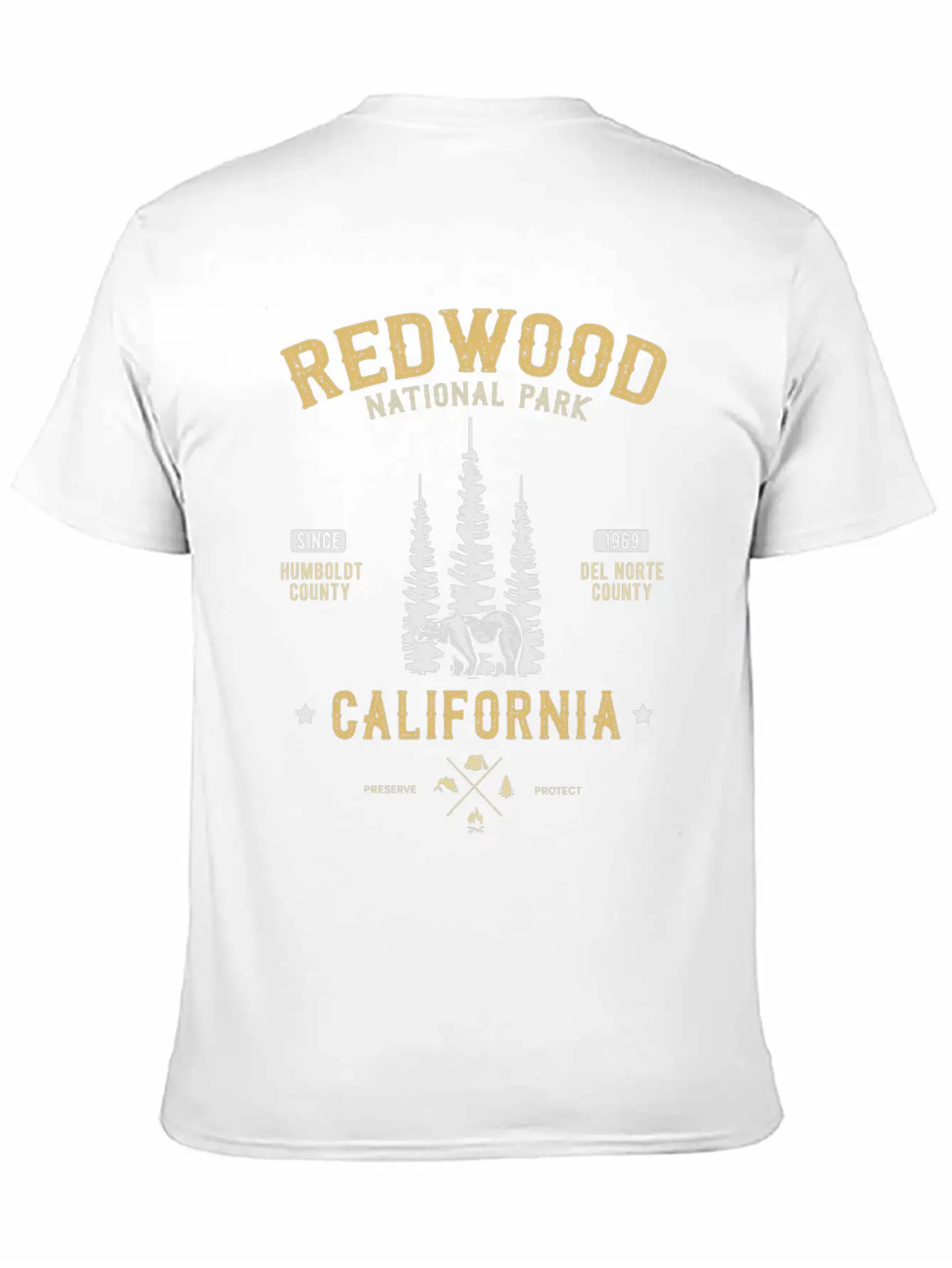 Red Wood National Park Redwood Forest California Casual Graphic T-Shirt – Simple And Comfortable Daily Wear