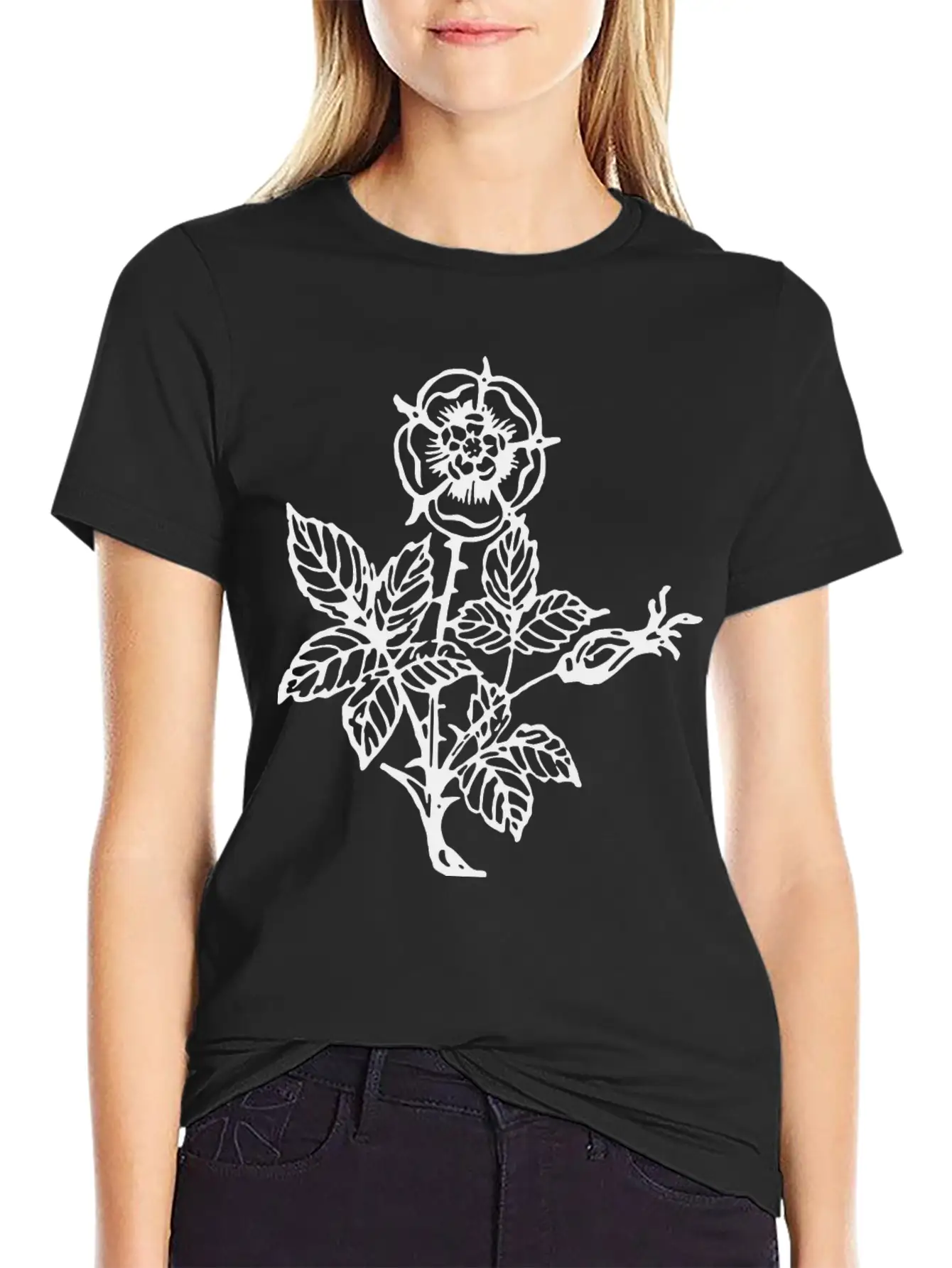 Rose 9 Casual Graphic T-Shirt – Simple And Comfortable Daily Wear