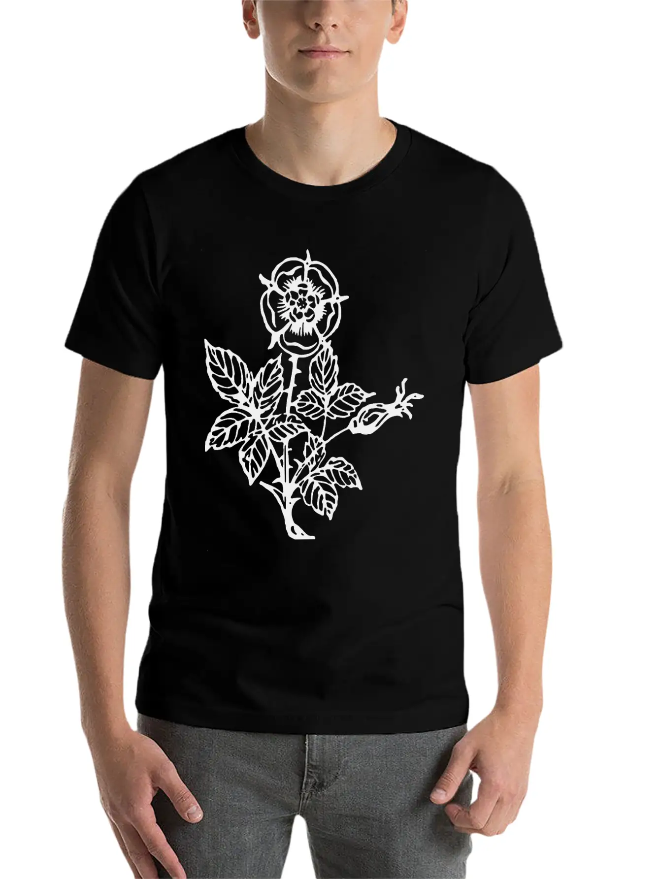 Rose 9 Casual Graphic T-Shirt – Simple And Comfortable Daily Wear