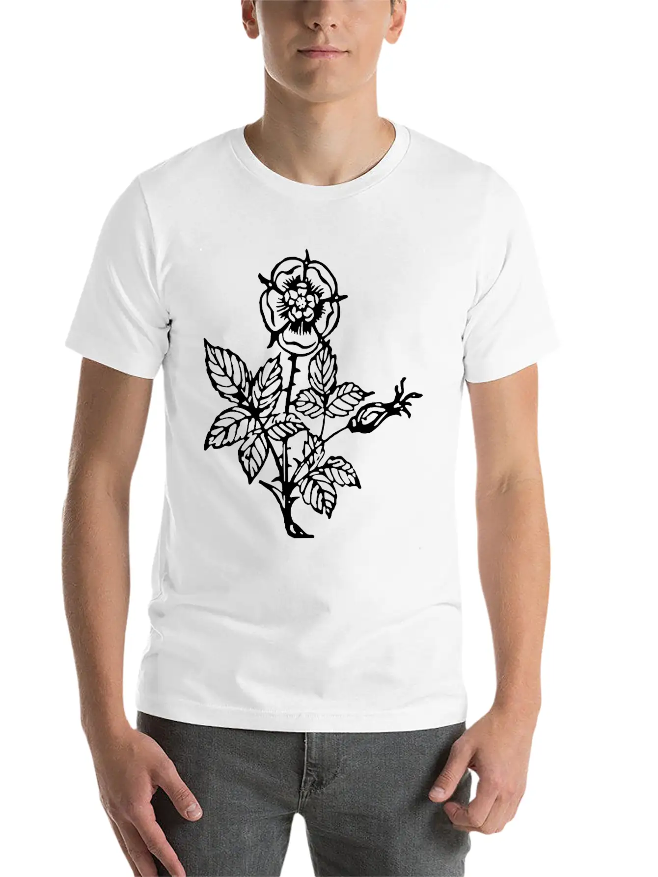 Rose 9 Casual Graphic T-Shirt – Simple And Comfortable Daily Wear