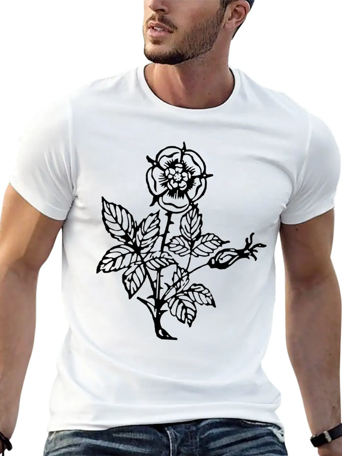 Rose 9 Casual Graphic T-Shirt – Simple And Comfortable Daily Wear