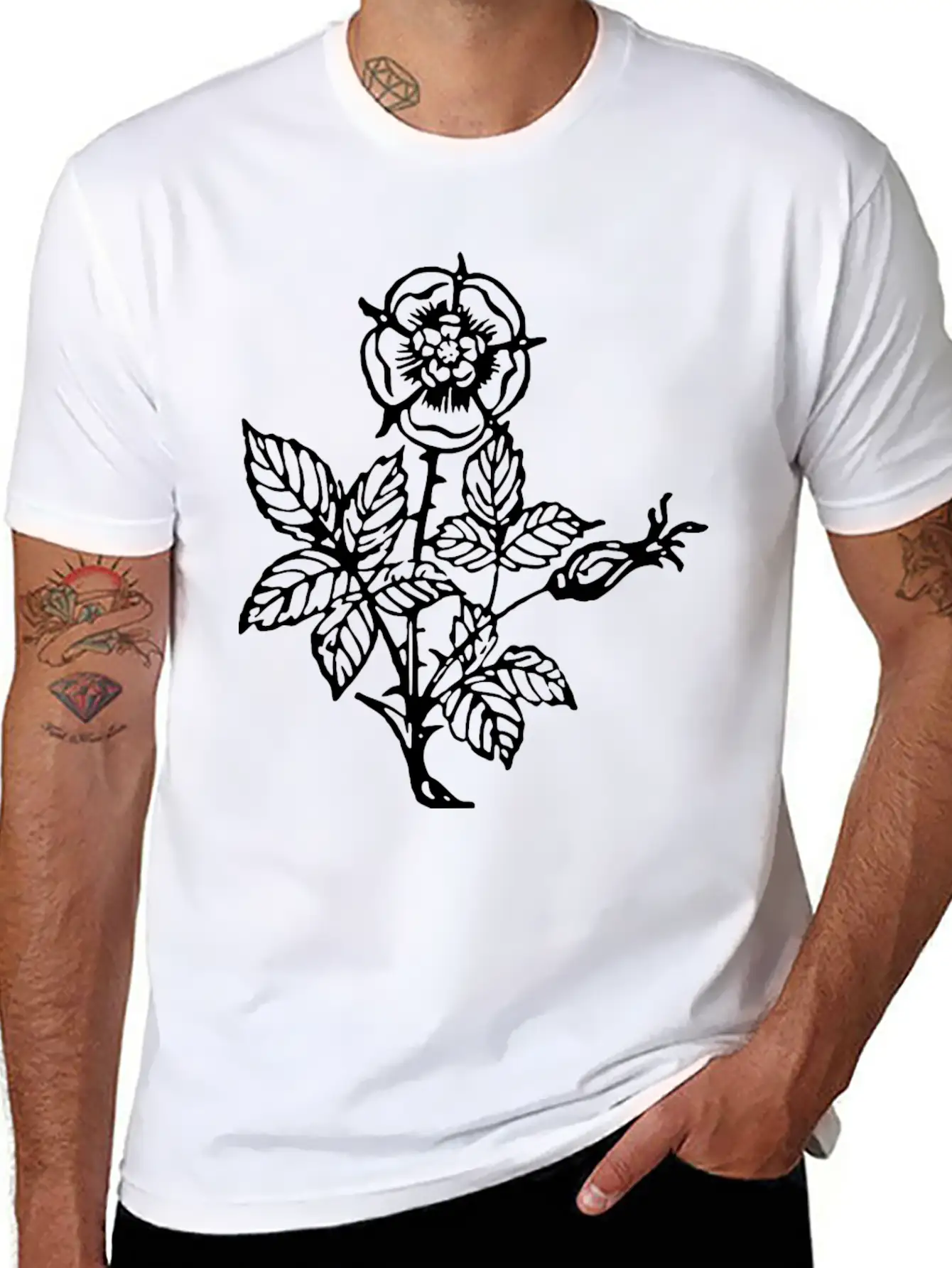 Rose 9 Casual Graphic T-Shirt – Simple And Comfortable Daily Wear