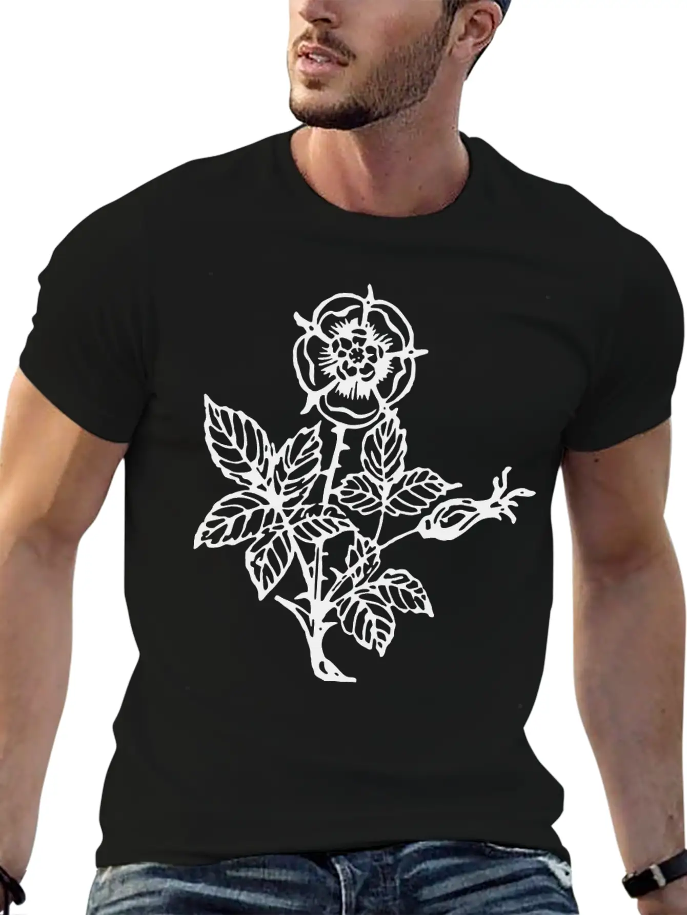 Rose 9 Casual Graphic T-Shirt – Simple And Comfortable Daily Wear