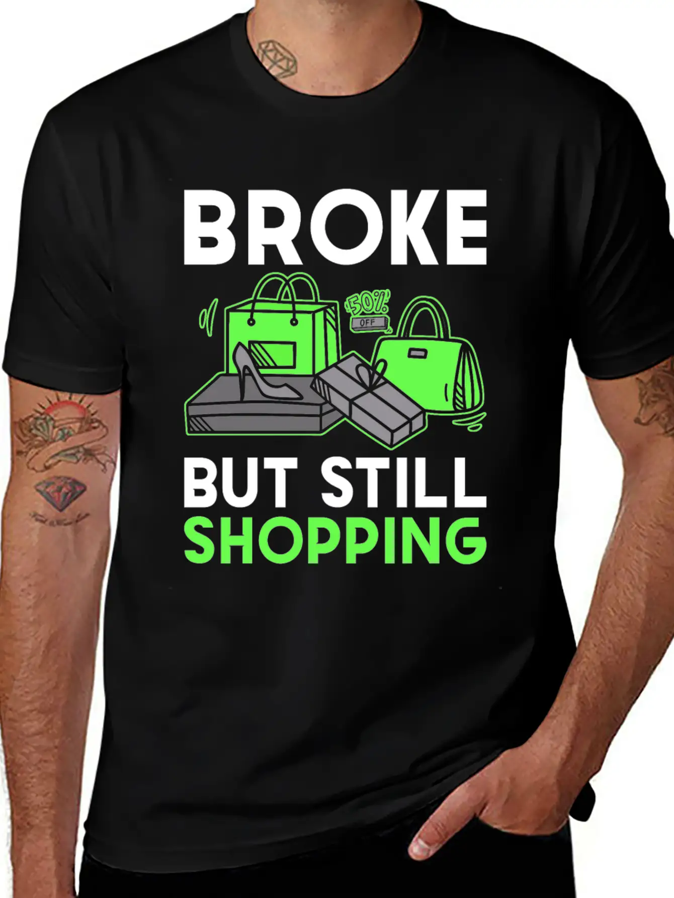 Shopping Unisex Short Sleeve Soft Cotton T-Shirt – Casual Everyday Wear