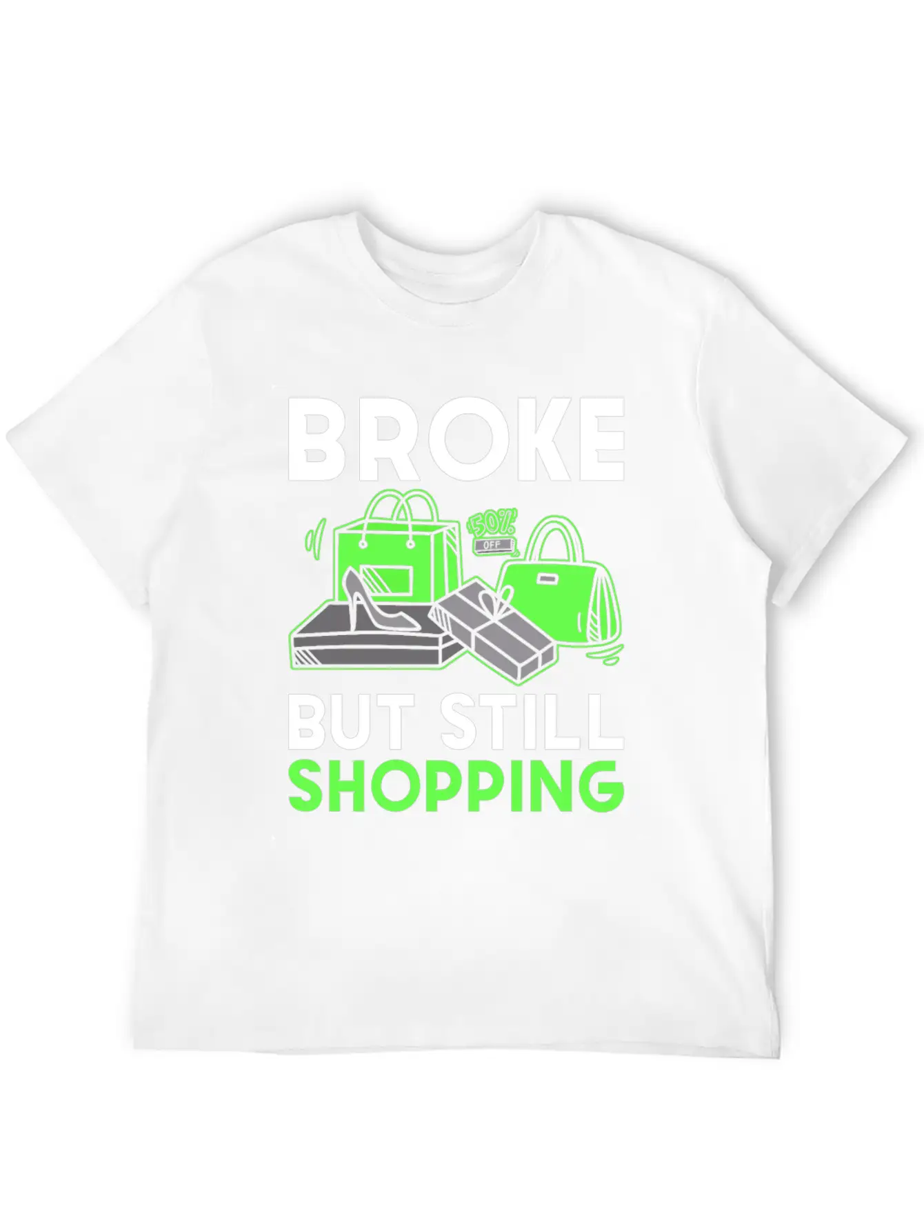 Shopping Unisex Short Sleeve Soft Cotton T-Shirt – Casual Everyday Wear